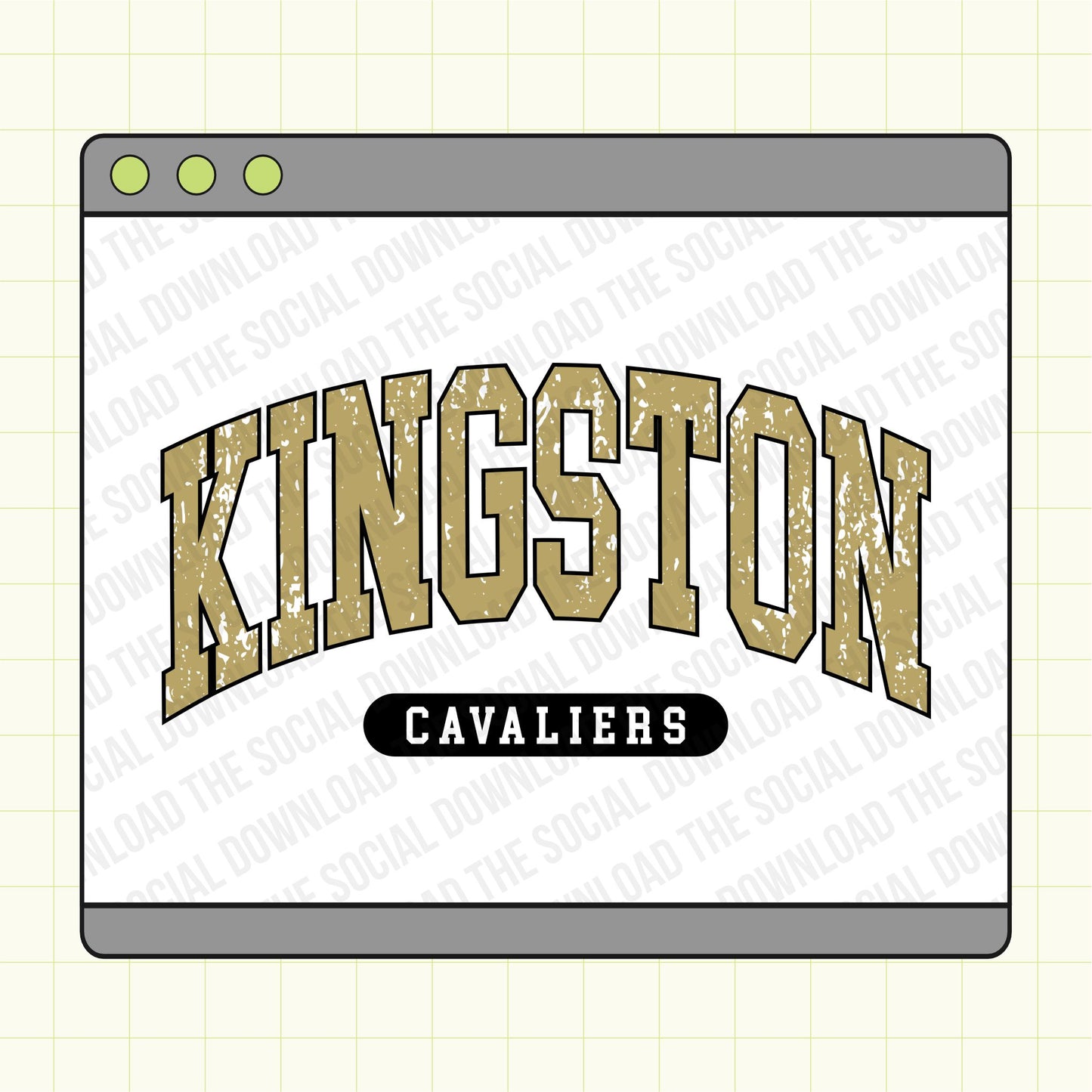 Distressed Varsity Arch Custom School Spirit PNG File