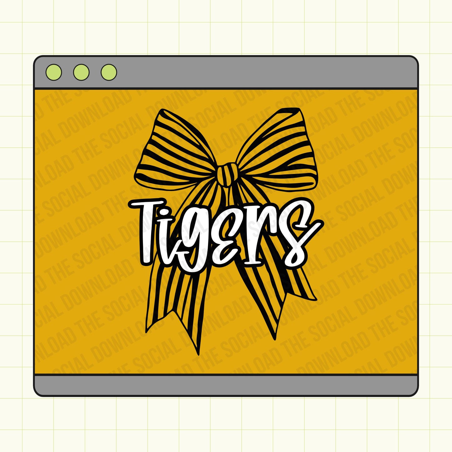Stripe Bow custom school spirit mascot digital download