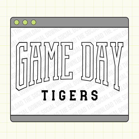 Arched game day custom school spirit png