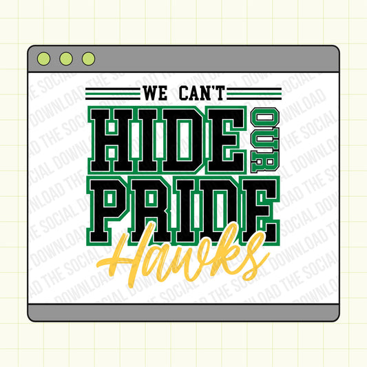 Can't Hide our Pride custom school spirit png tee shirt file