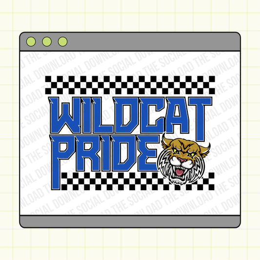Checkered Team Pride Custom Mascot School Spirit PNG File