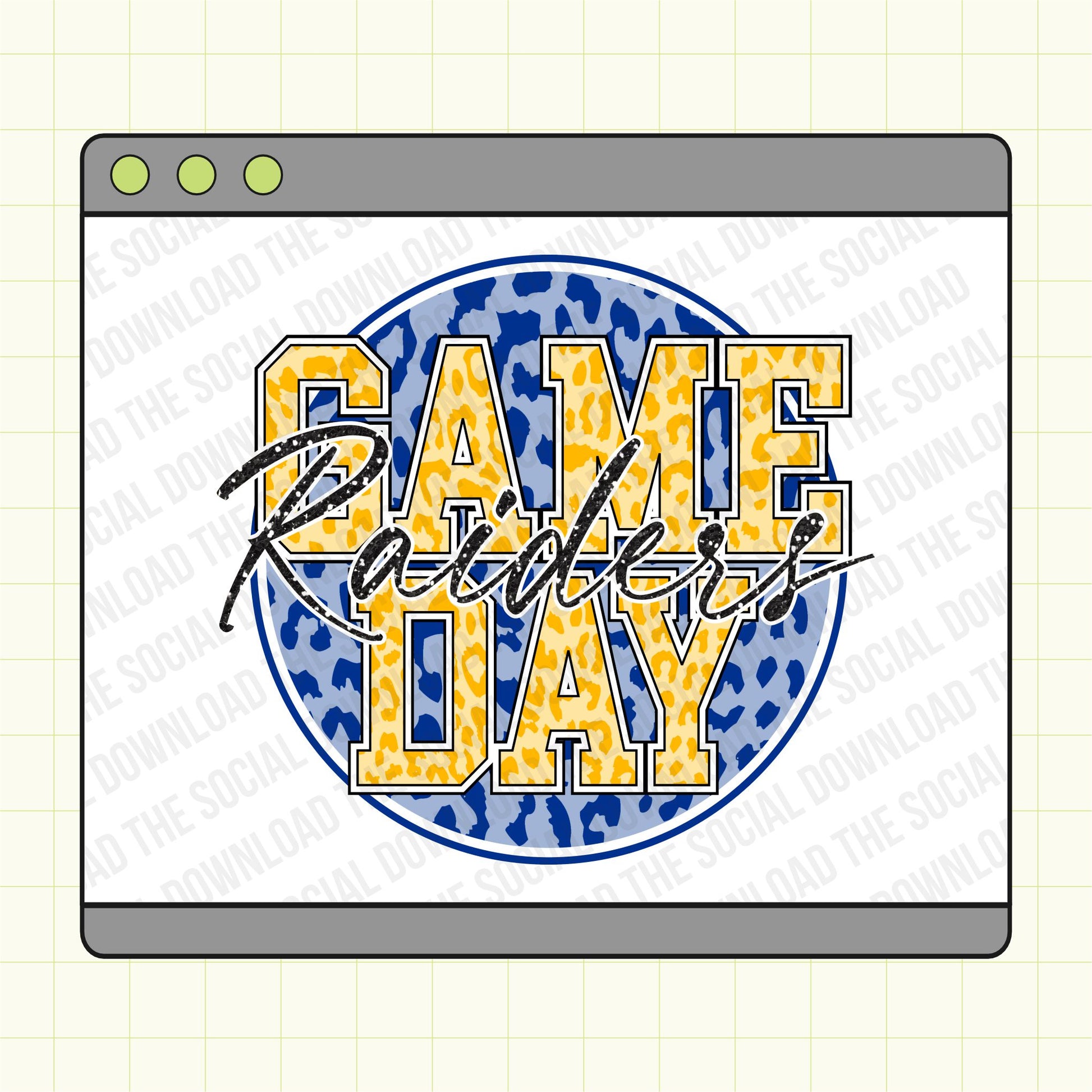 Circle Leopard Game Day custom school png download for t-shirts