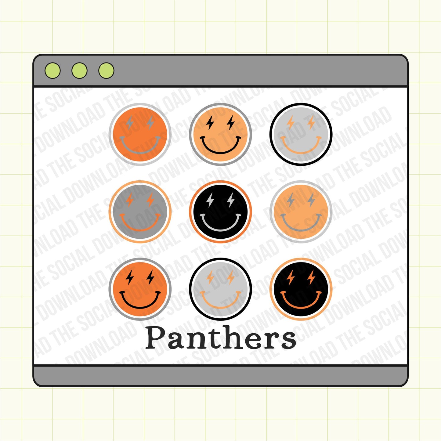 Colorblock Smiley Mascot school spirit tee shirt png downlaod