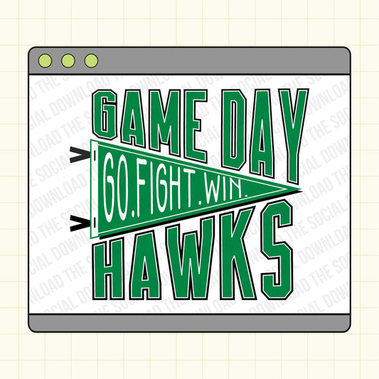 Game Day Pennant flag custom school png 