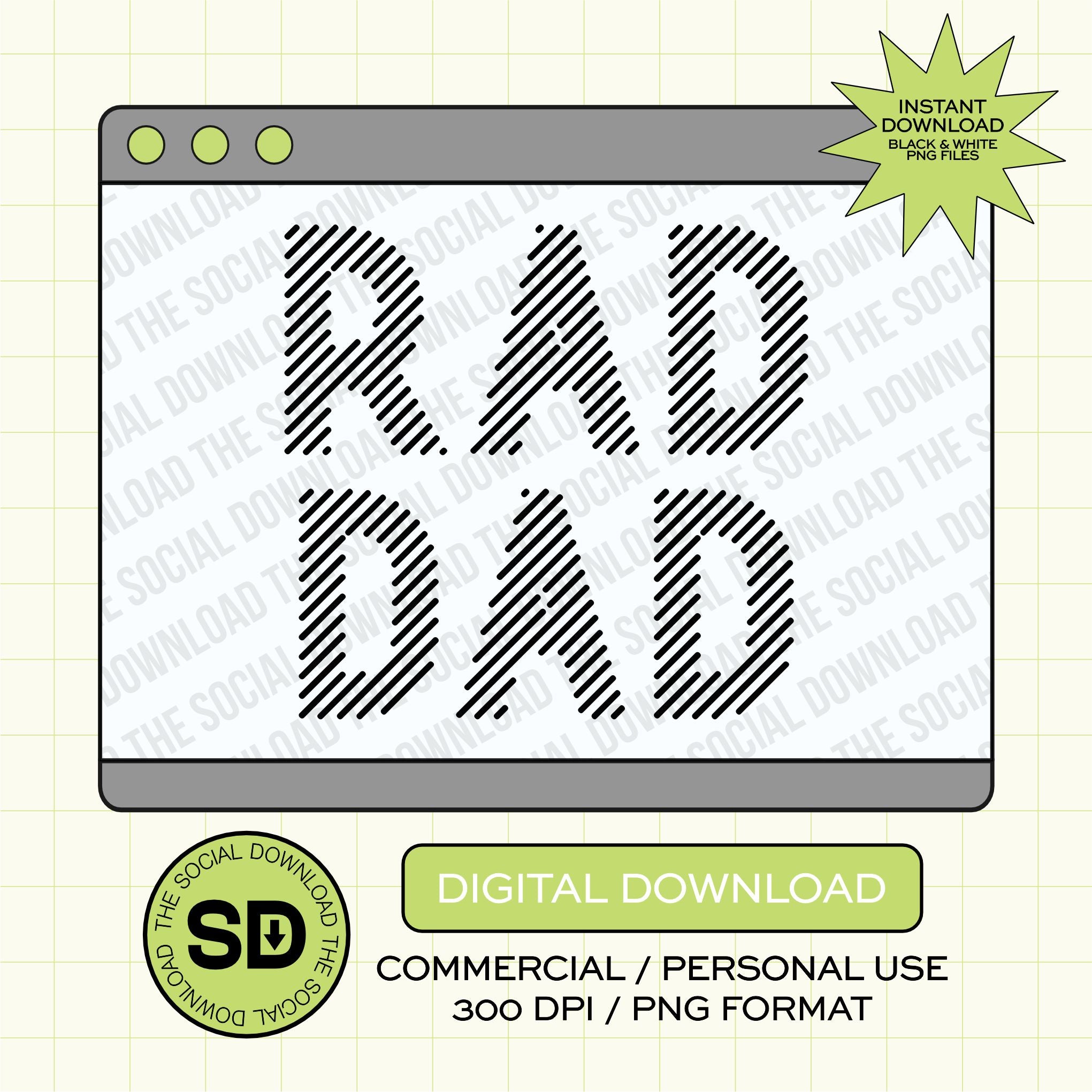Rad Dad PNG- INSTANT DOWNLOAD (DAD1003)