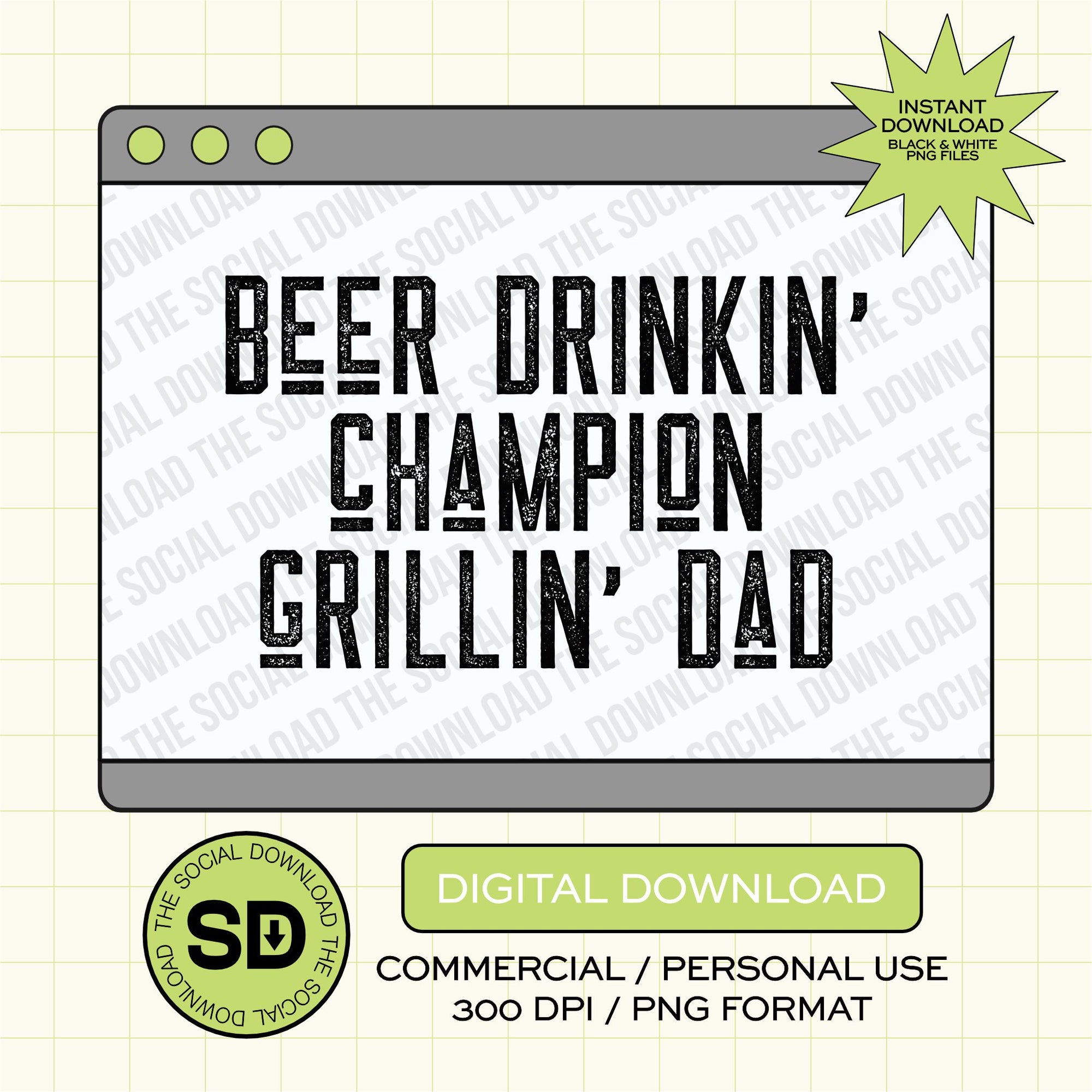Champion Dad PNG- INSTANT DOWNLOAD (DAD1004)