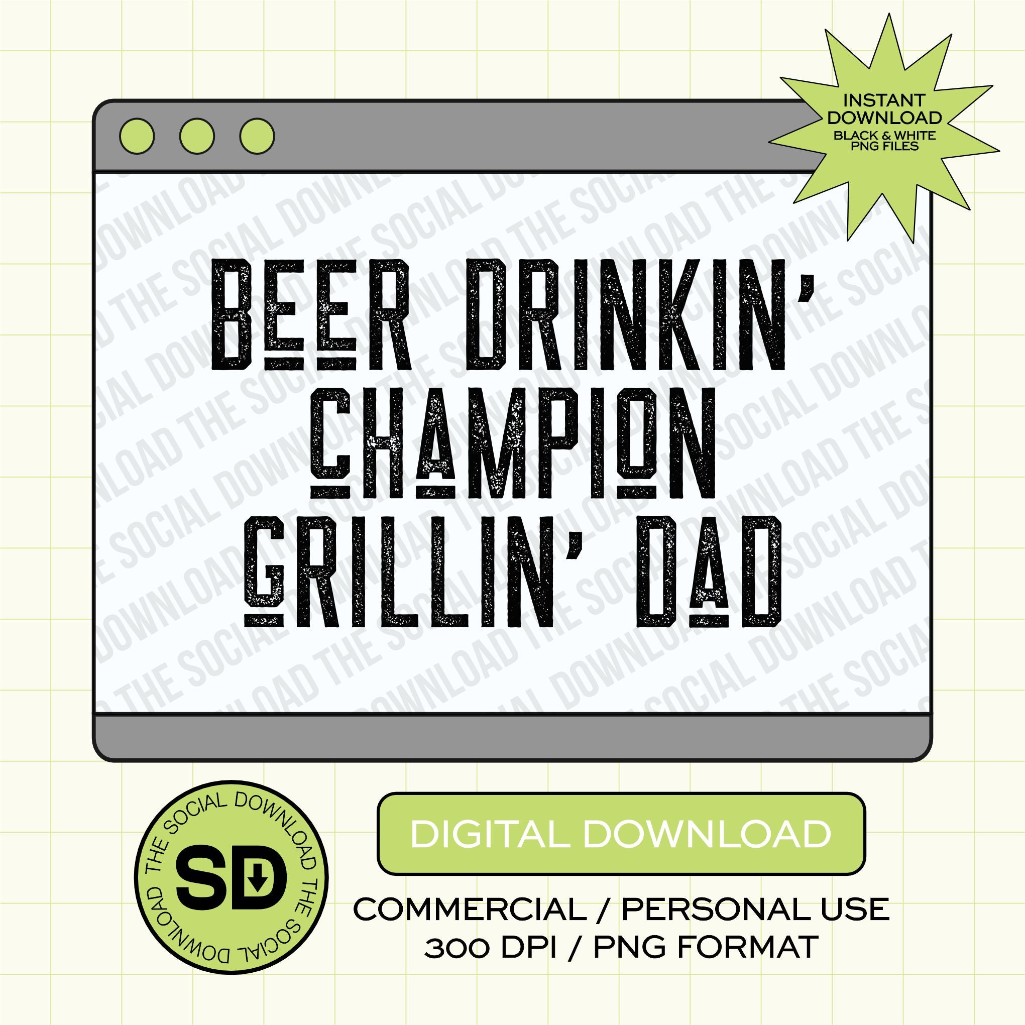 Champion Dad PNG- INSTANT DOWNLOAD (DAD1004)