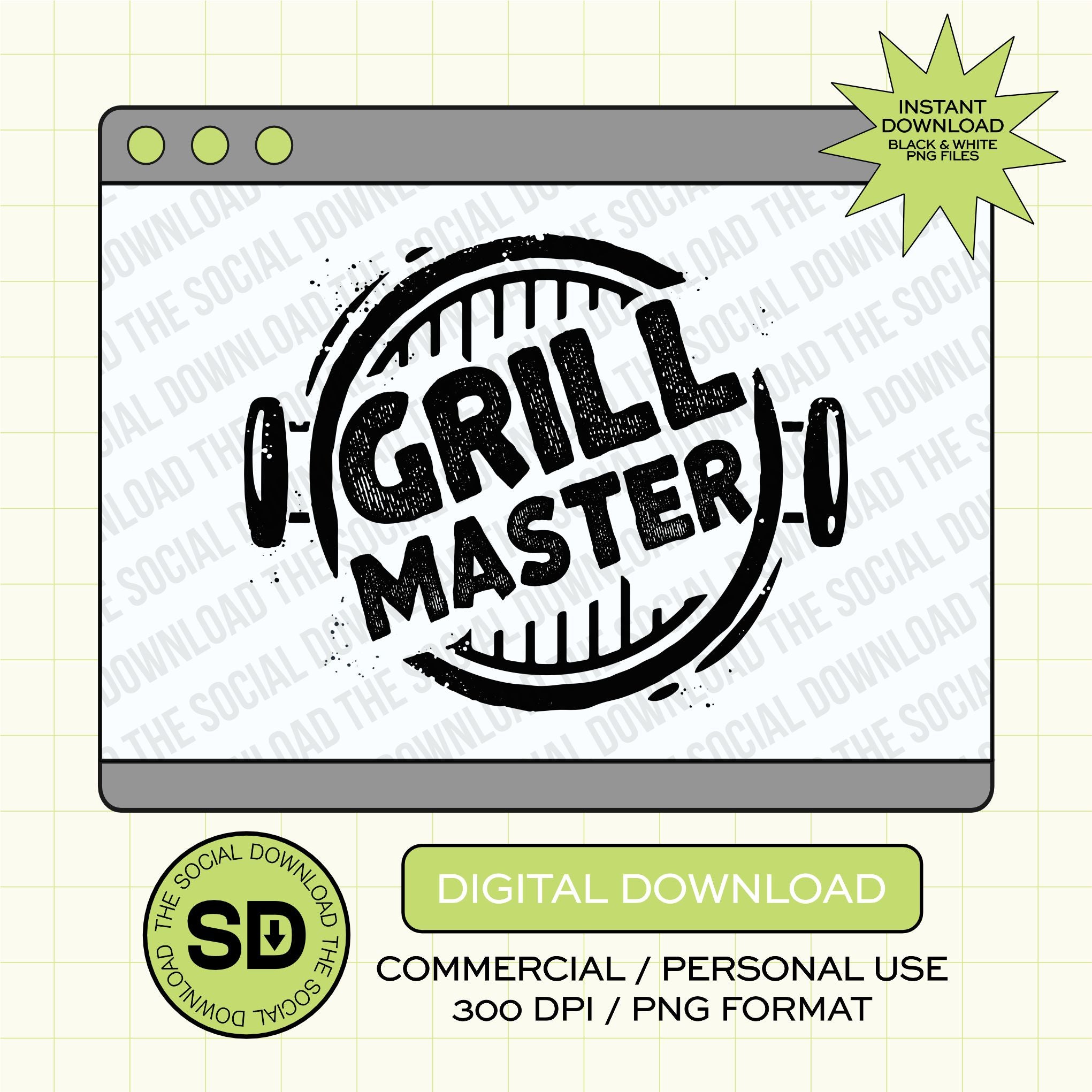 Grill Master Dad PNG- INSTANT DOWNLOAD (DAD1008)