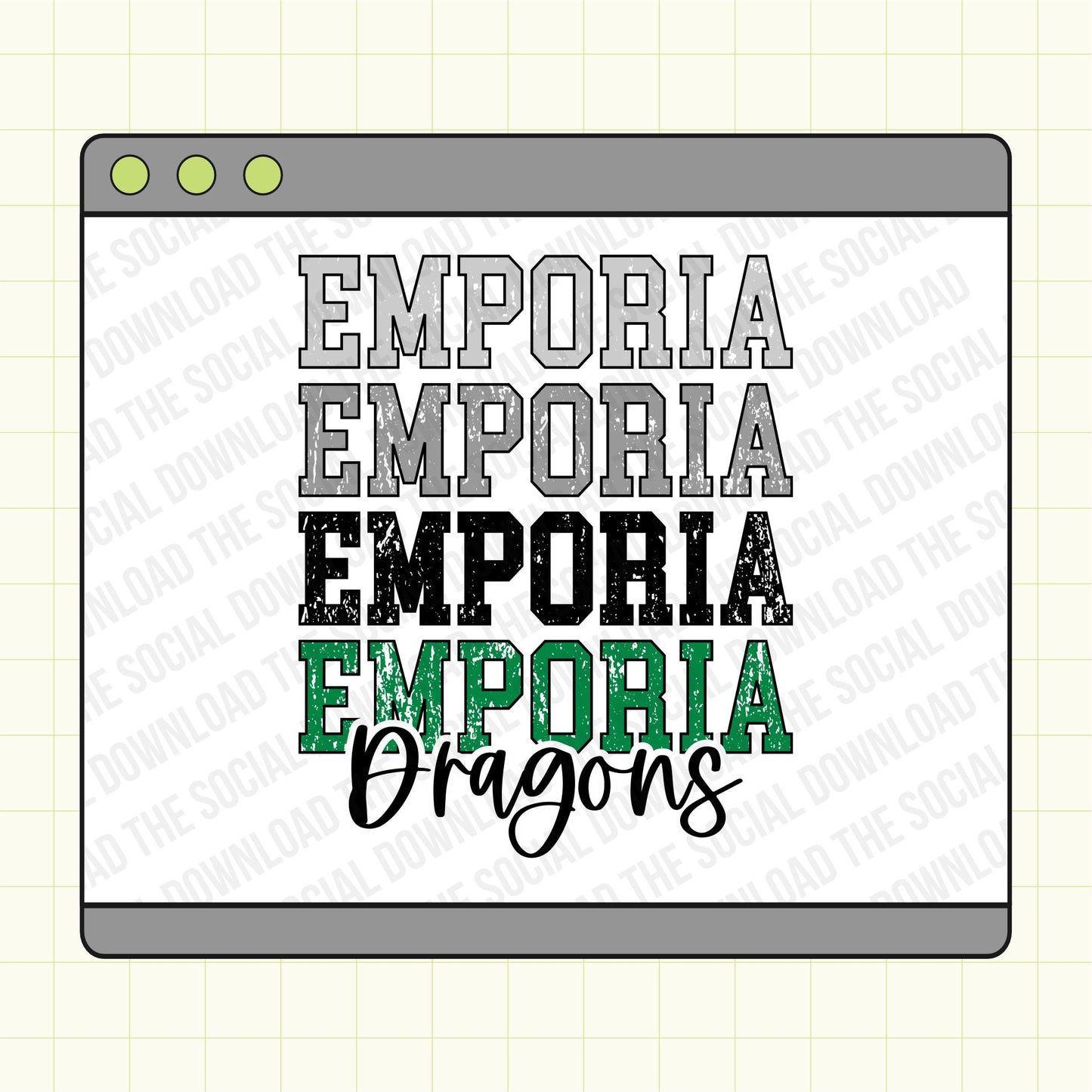 distressed ombre font mascot repeating tee shirt png file download