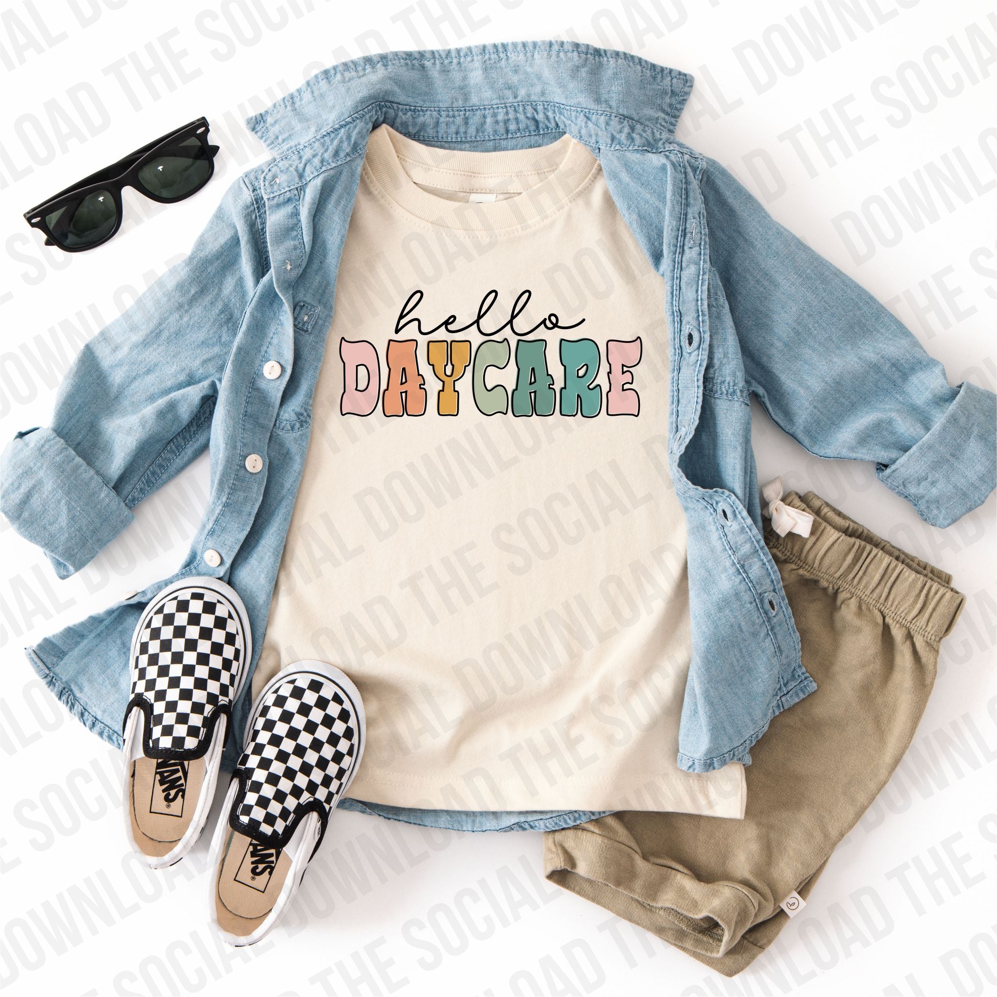 Groovy Flair Hello Daycare PNG- INSTANT DOWNLOAD (GSNC-GF1001)