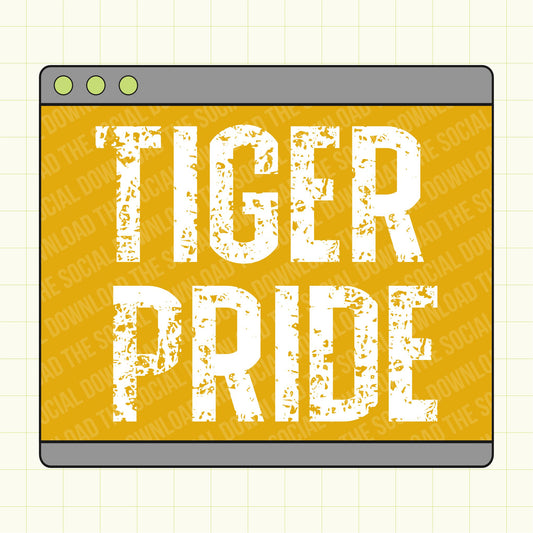 Grungy Team Pride Custom School Spirit PNG