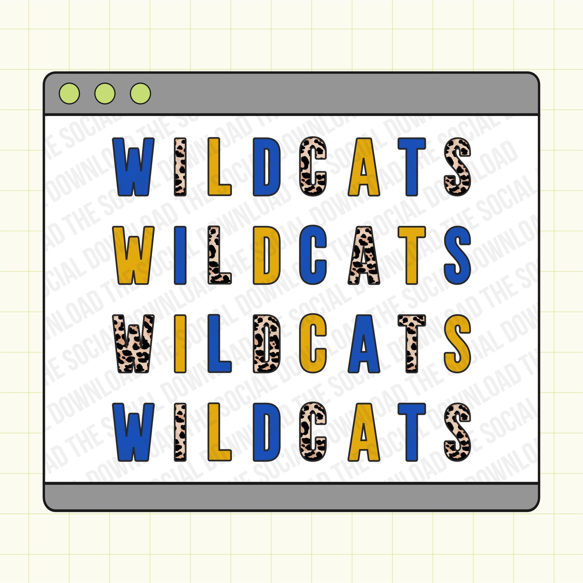 Leopard Colorblock Mascot Repeat tee shirt png download
