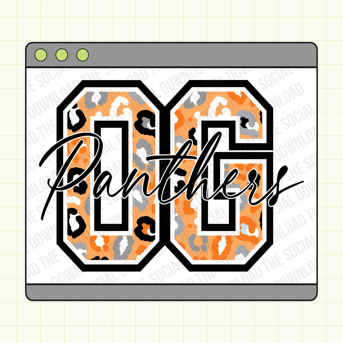 Leopard Monogram Mascot png donload for t-shirts