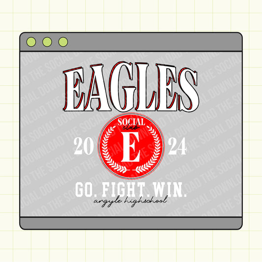 Mascot Social Club Custom School Spirit PNG File