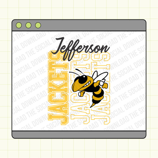 Outline Mascot Custom School Spirit PNG File 