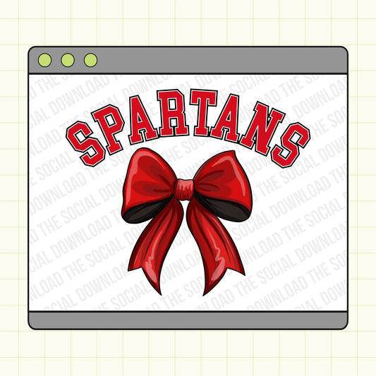 Team Spirit Bow Custom Mascot School Spirit PNG File 