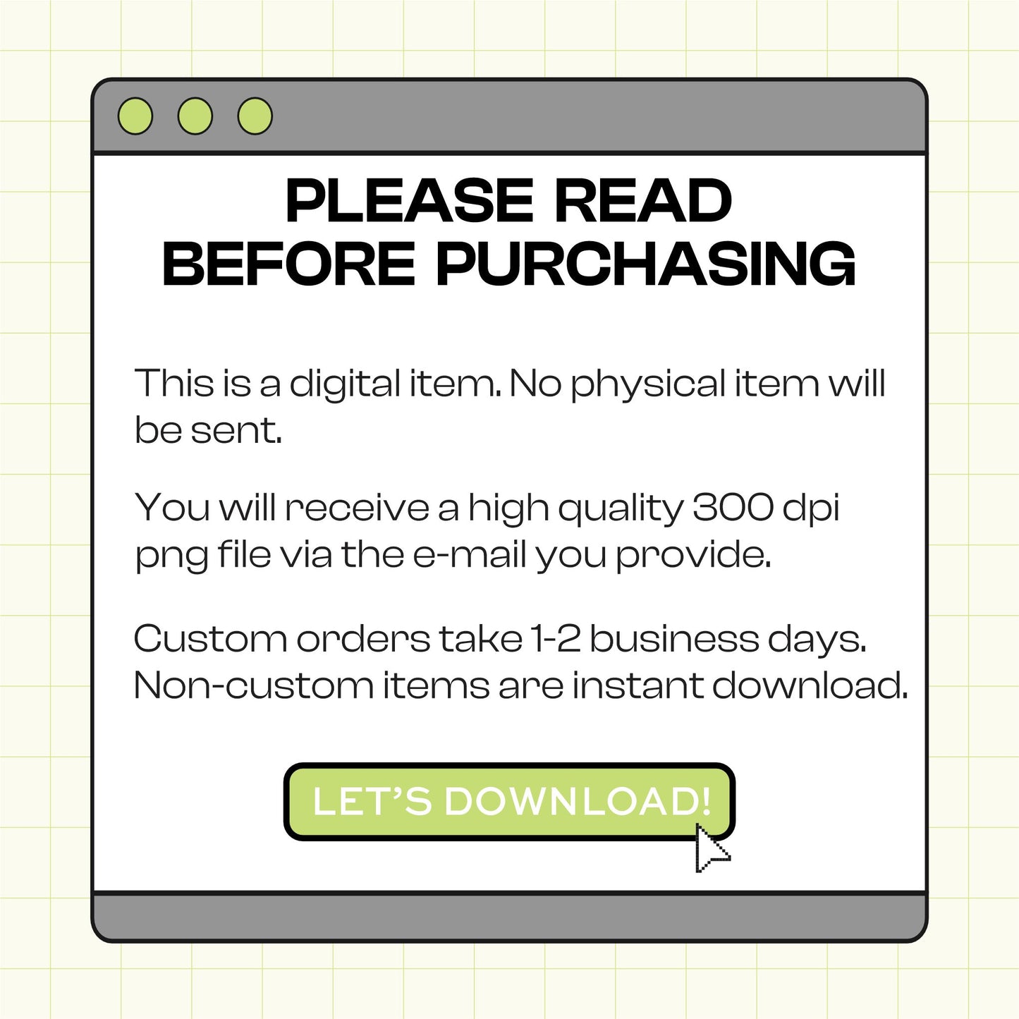 this is a custom digital download-no product will be sent