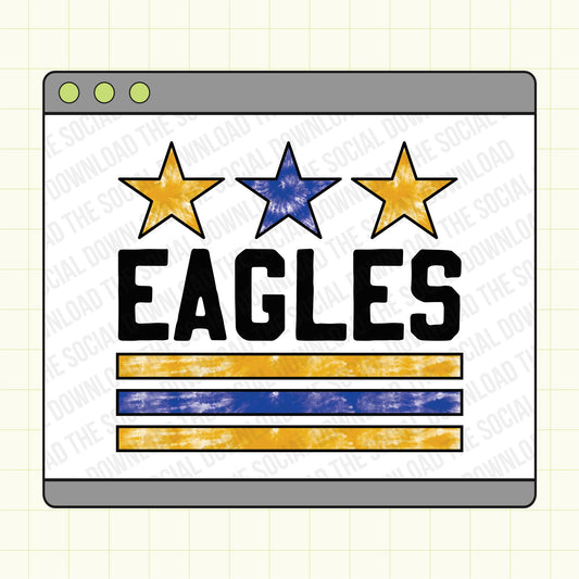 Tie Dye Stars and stripes with mascot tee shirt design png download