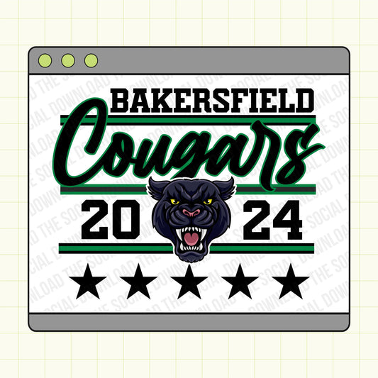 Triple Line Mascot Custom School Spirit PNG File