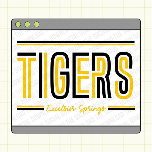 Two Tone Inline Mascot Custom School Spirit PNG