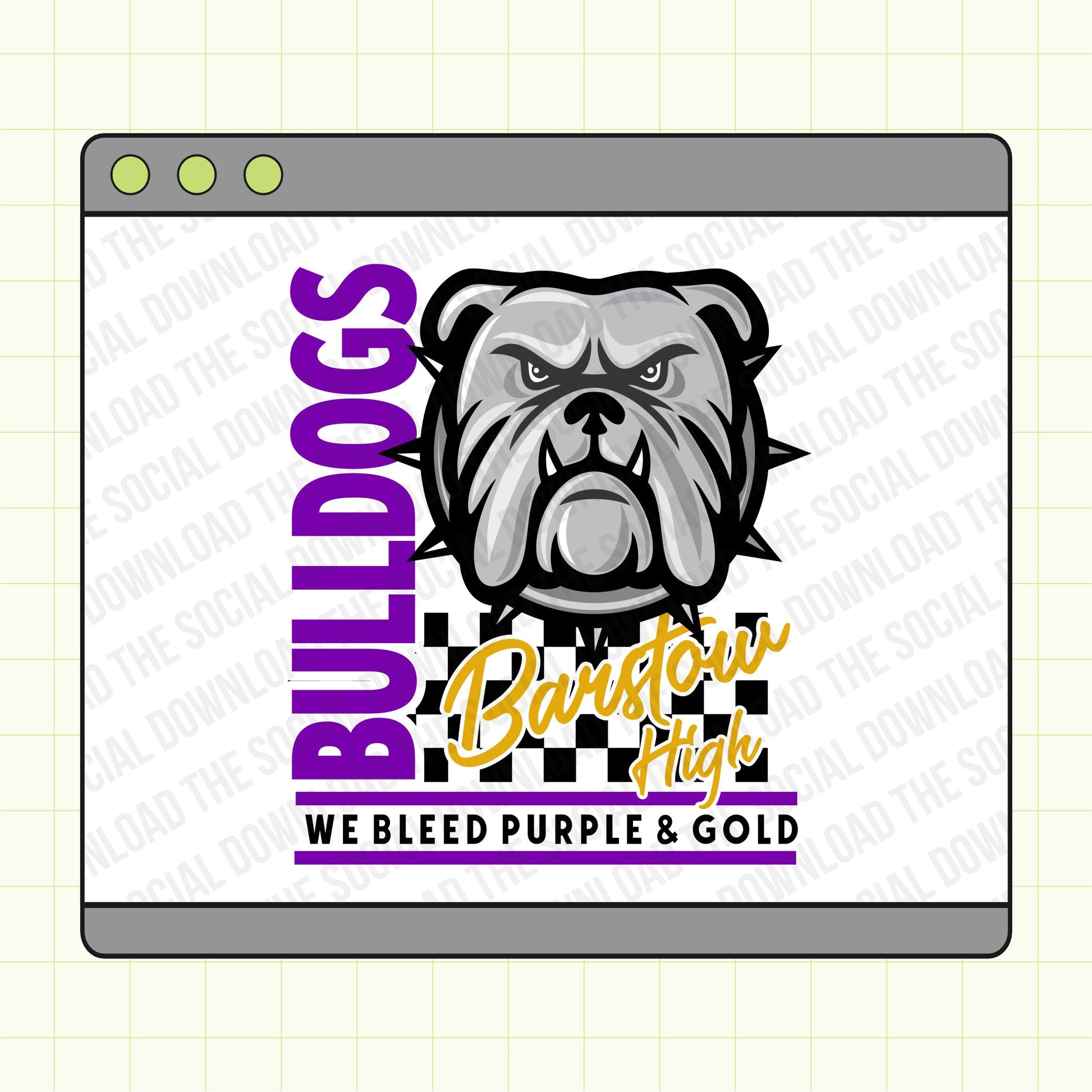 We Bleed Checkered Mascot Custom School Spirit tee shirt file