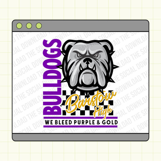We Bleed Checkered Mascot Custom School Spirit tee shirt file