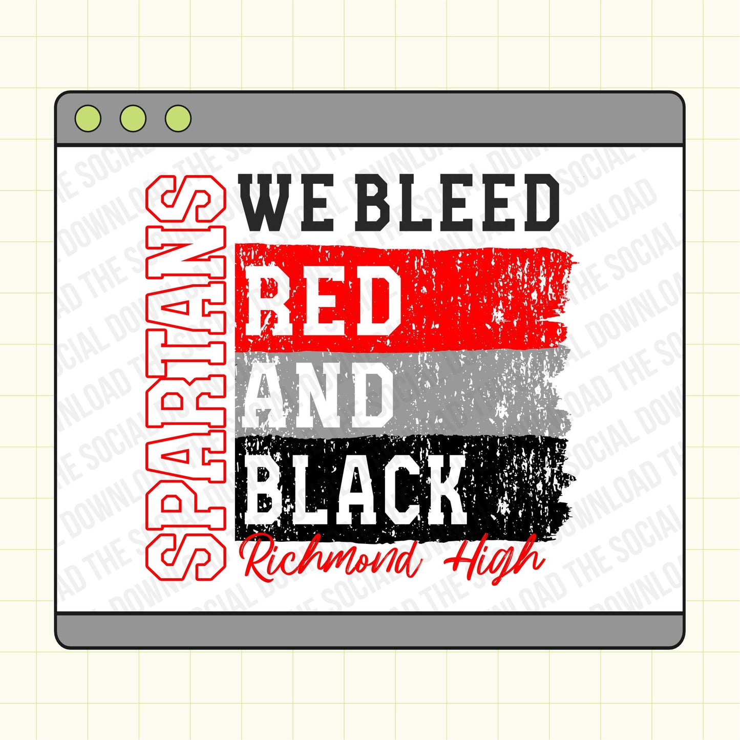 Distressed we bleed school colors custom tee shirt png tee shirt file