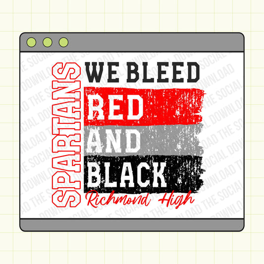 Distressed we bleed school colors custom tee shirt png tee shirt file