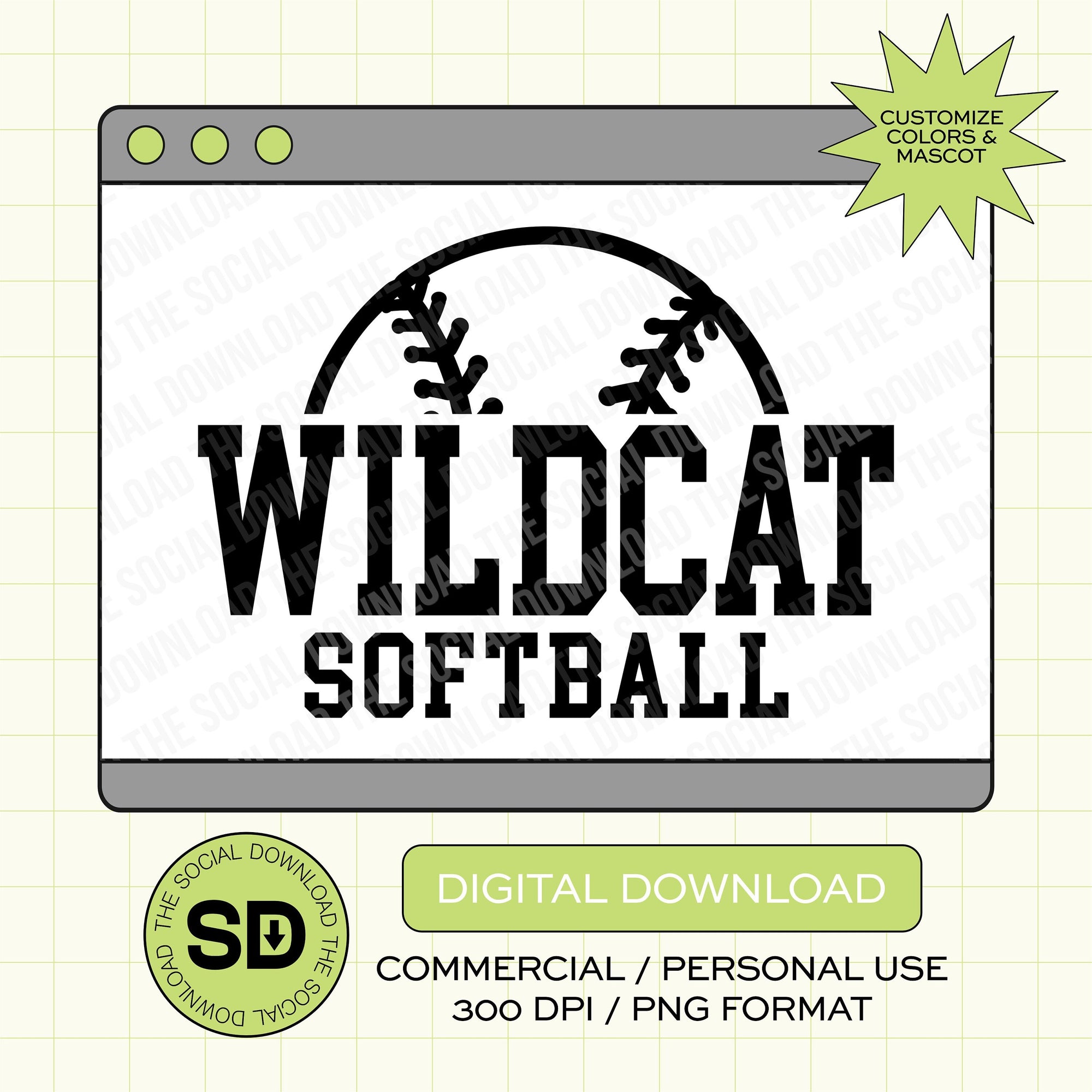 Sijmple Baseball Custom PNG File (SB1014)