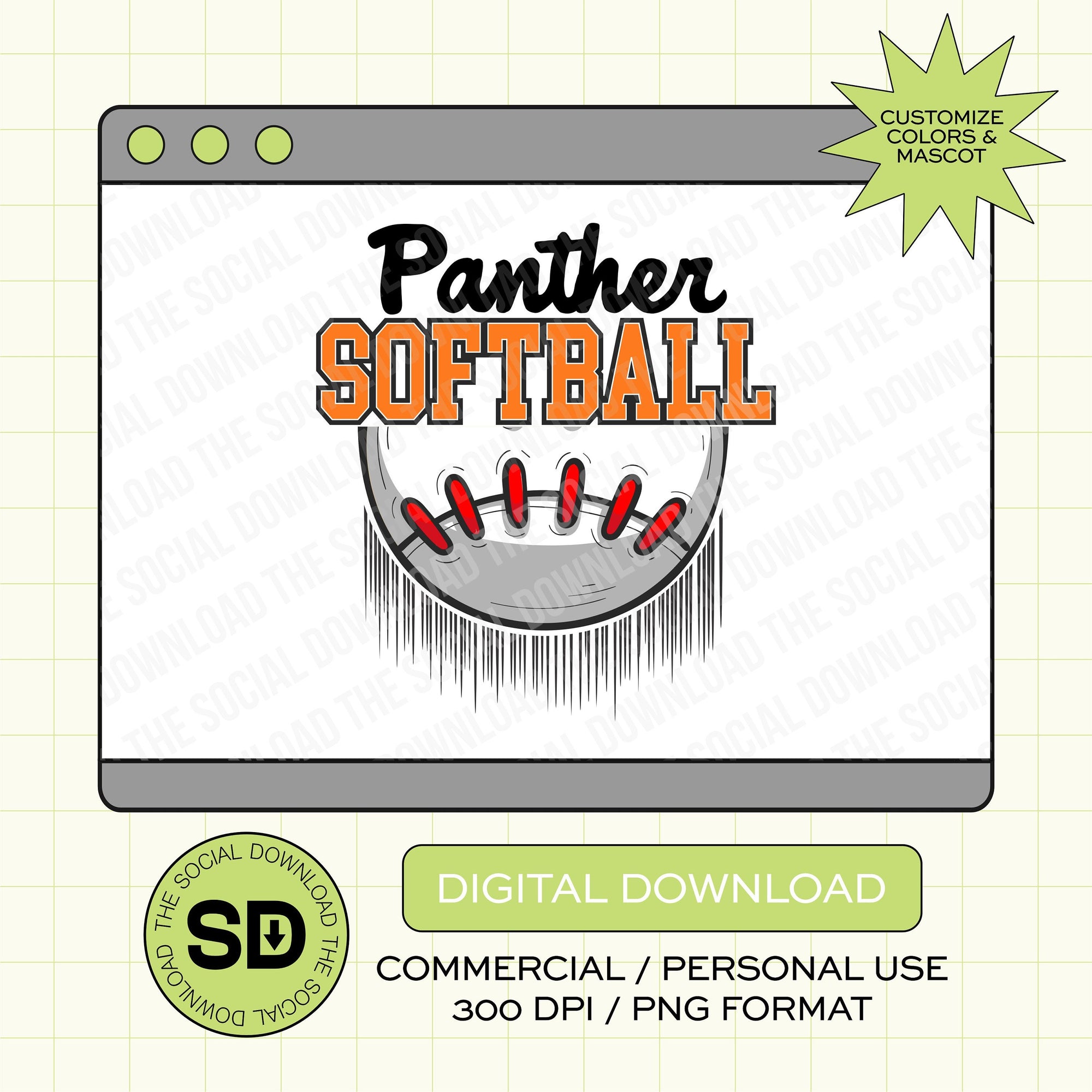 Team Baseball Custom PNG File (BB1009)
