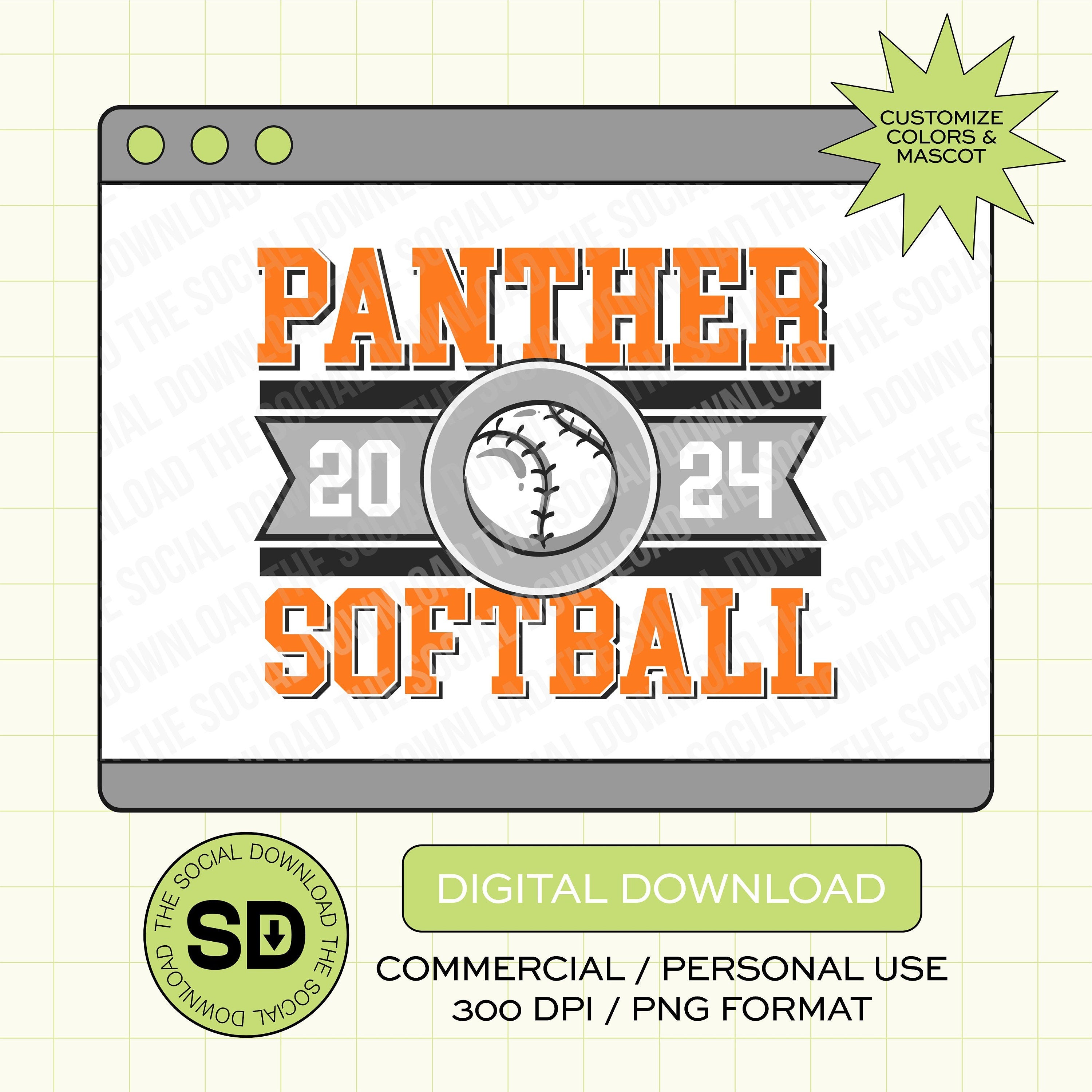 Baseball Team Banner Custom PNG File (BB1010)