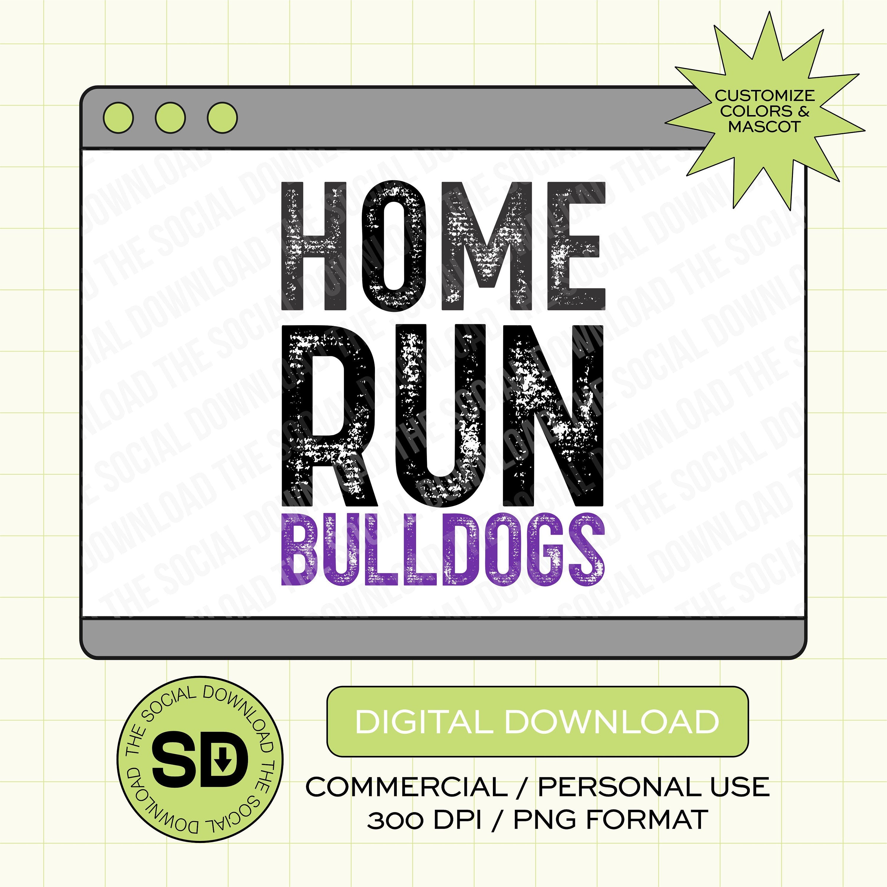 Home Run Baseball Custom PNG File (BB1015)