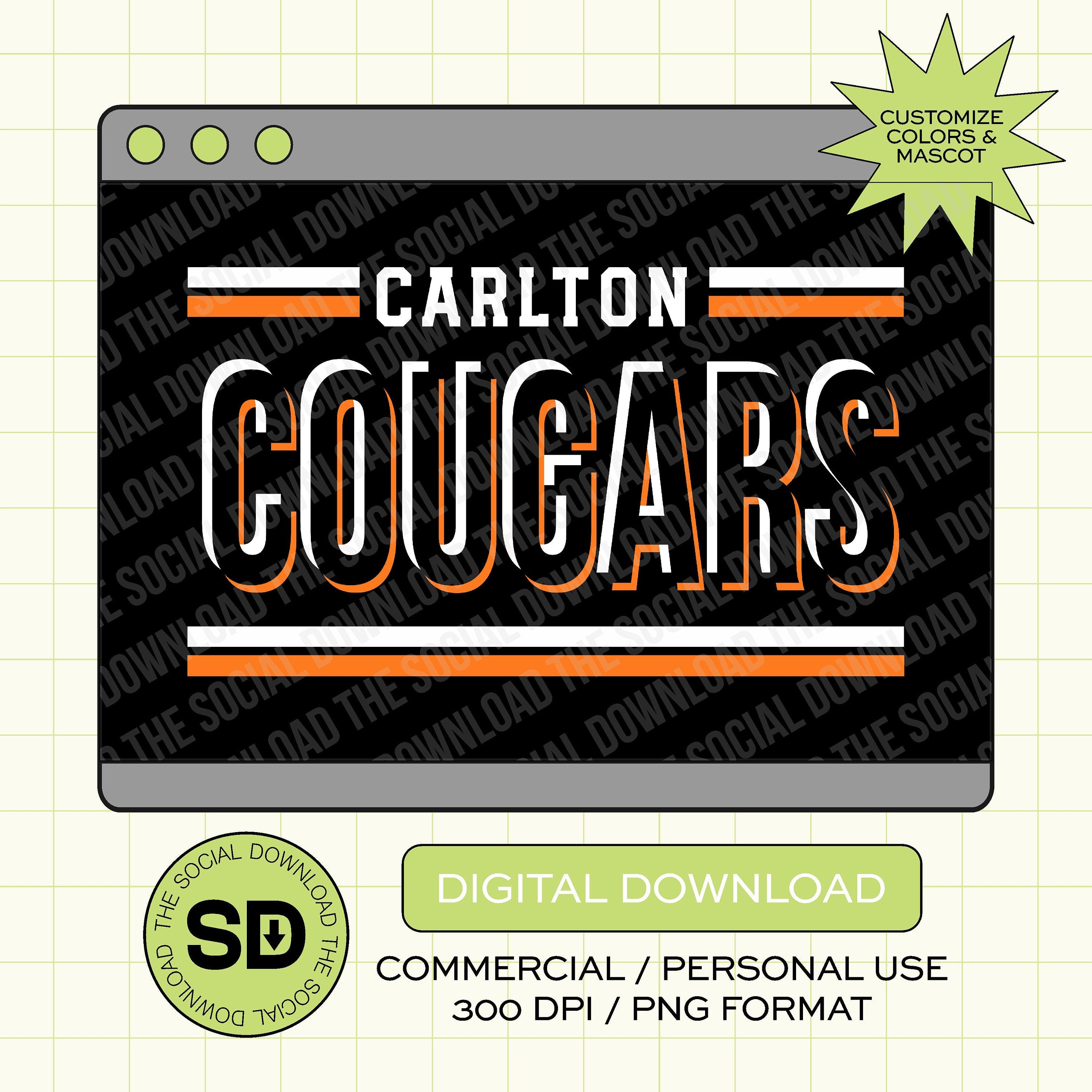 Tripple Threat Team Custom School Spirit PNG File (SW1035)