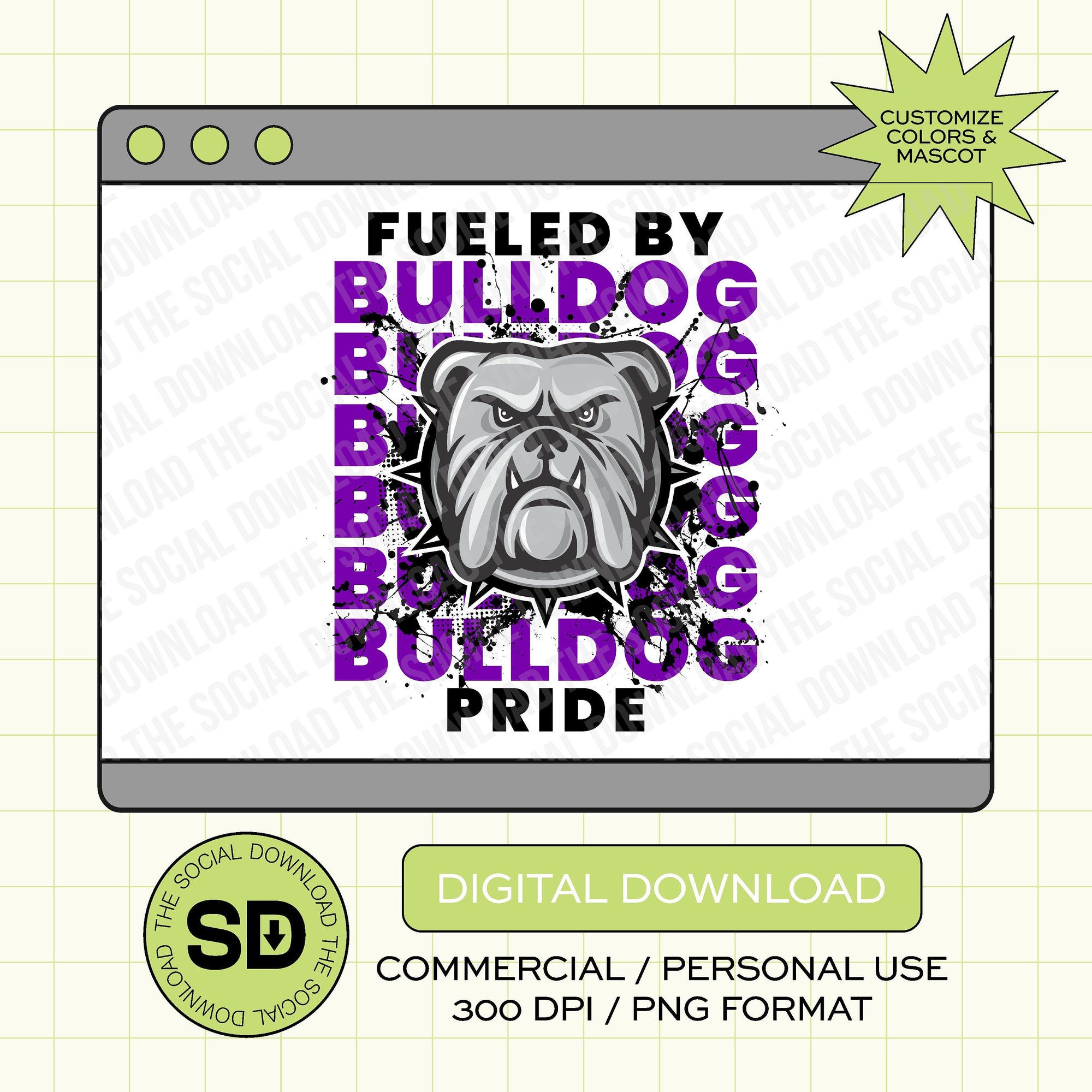 Fueled by Team Pride Custom School Spirit PNG File (SW1043)