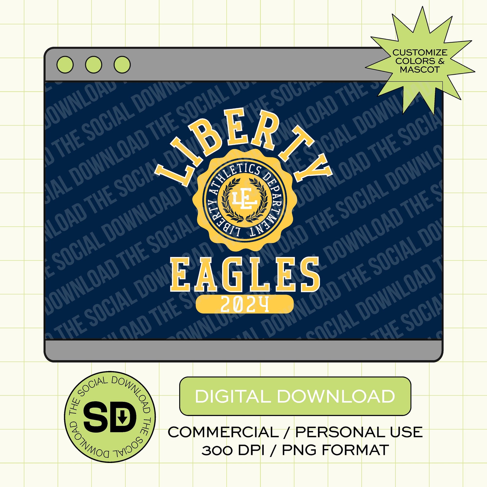 Athletic Department Custom School Spirit PNG File (SW1044)