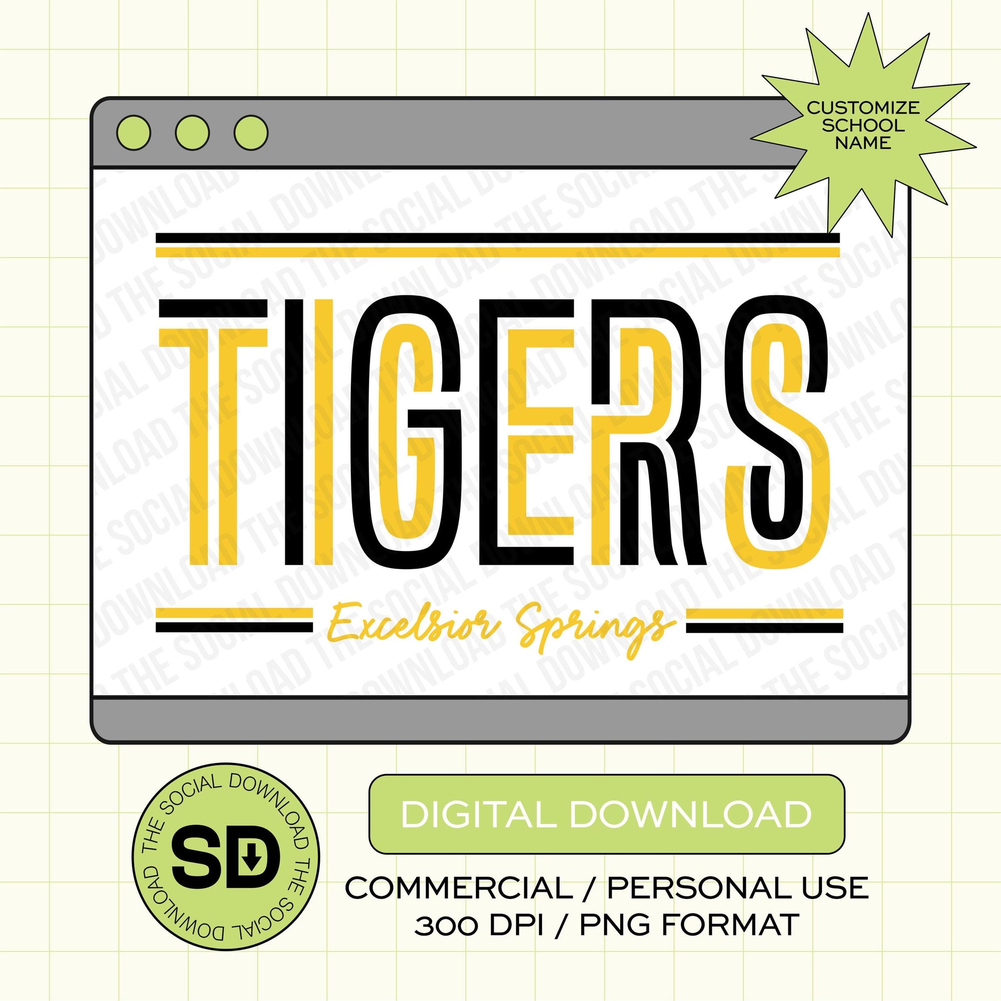 Inline Team Custom School Spirit PNG File (SW1068)