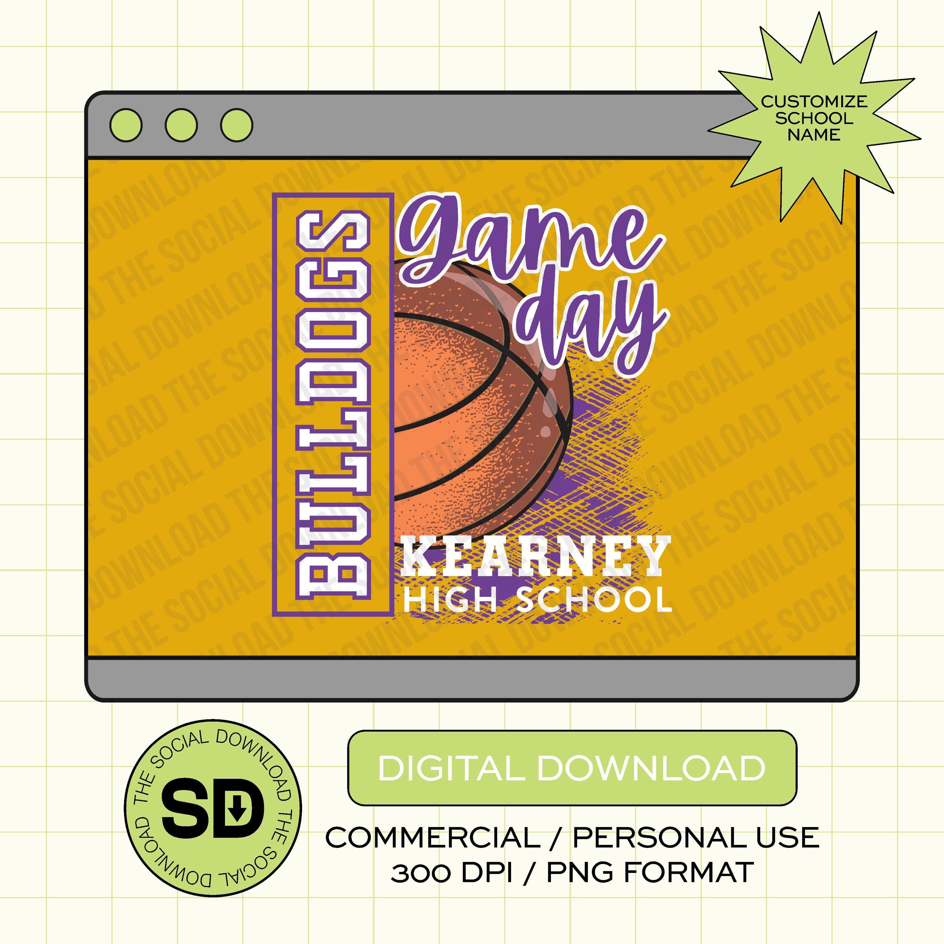 Game Day Basketball Custom School Basketball PNG File (BSKB1001)
