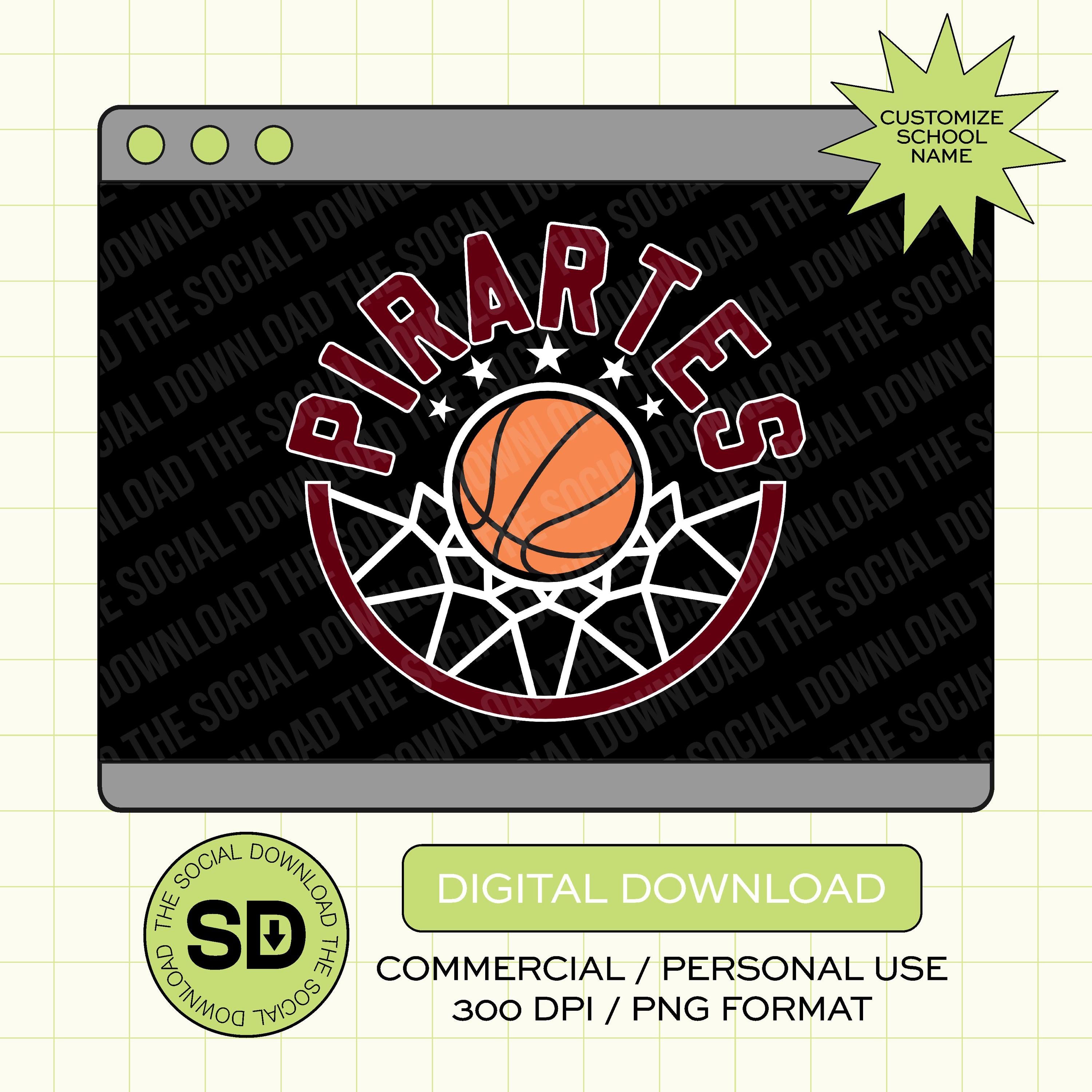 Team Hoop Custom School Basketball PNG File (BSKB1009)
