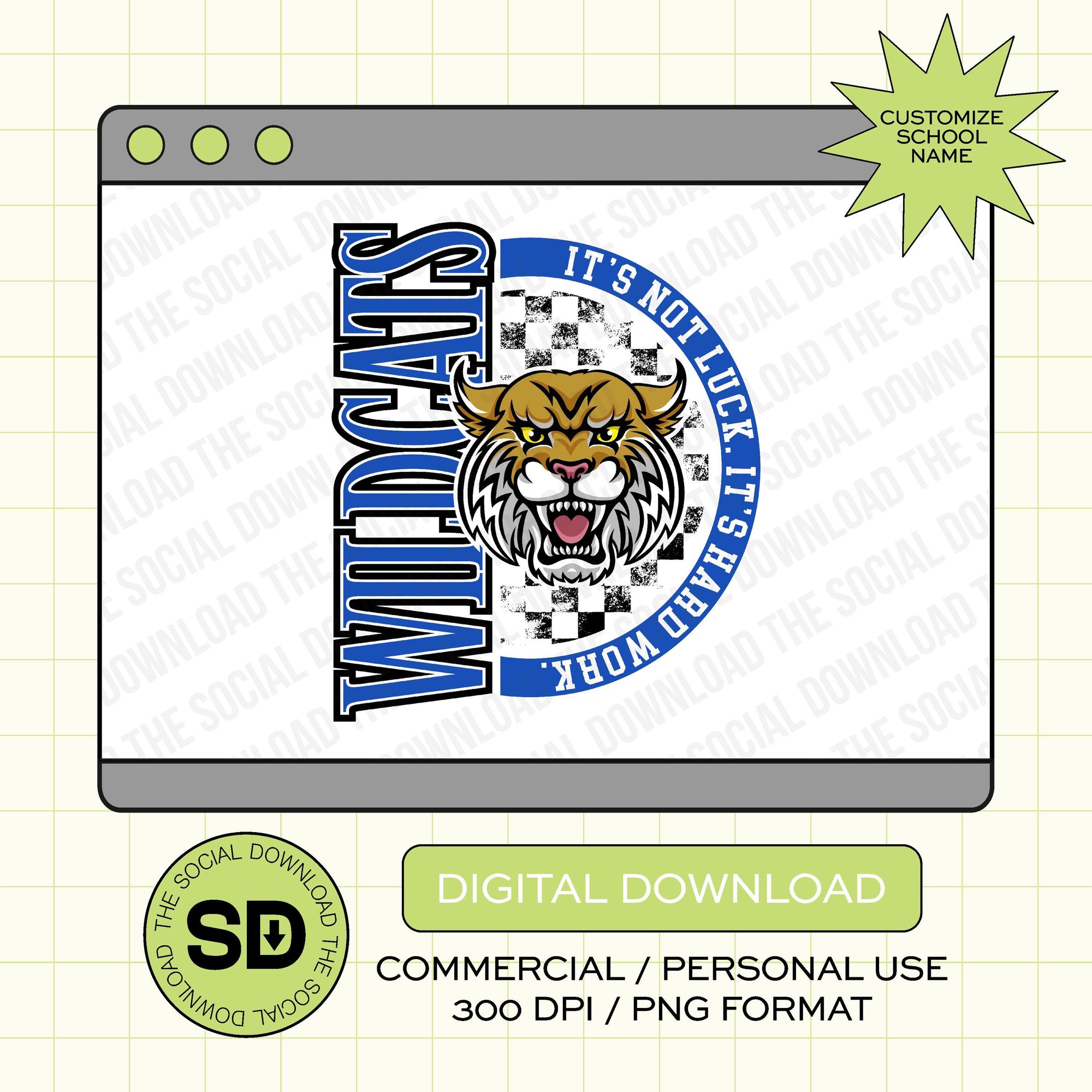 It's Not Luck Custom School Spirit PNG File (SW1083)