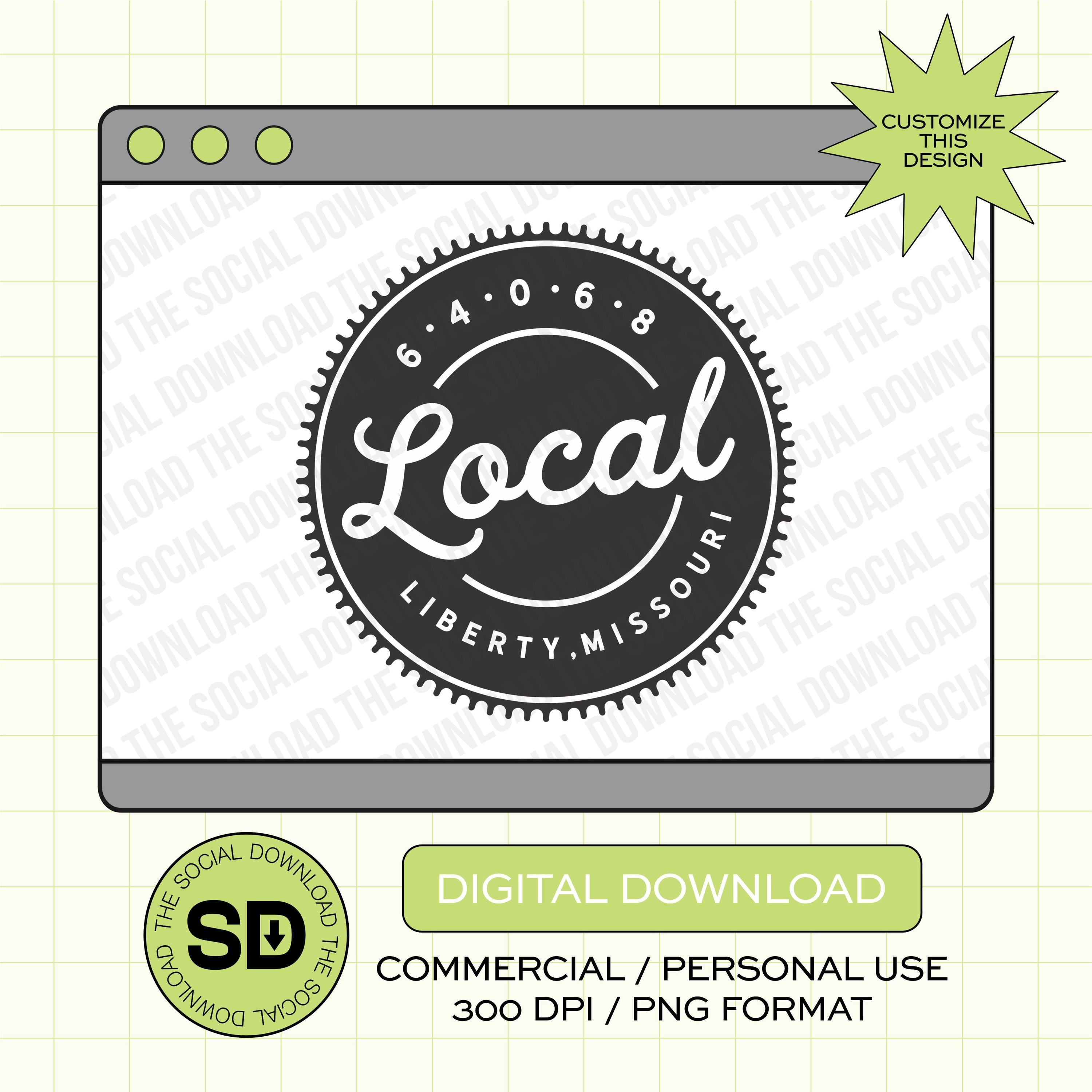 Custom local City and State PNG File (STATE1005)