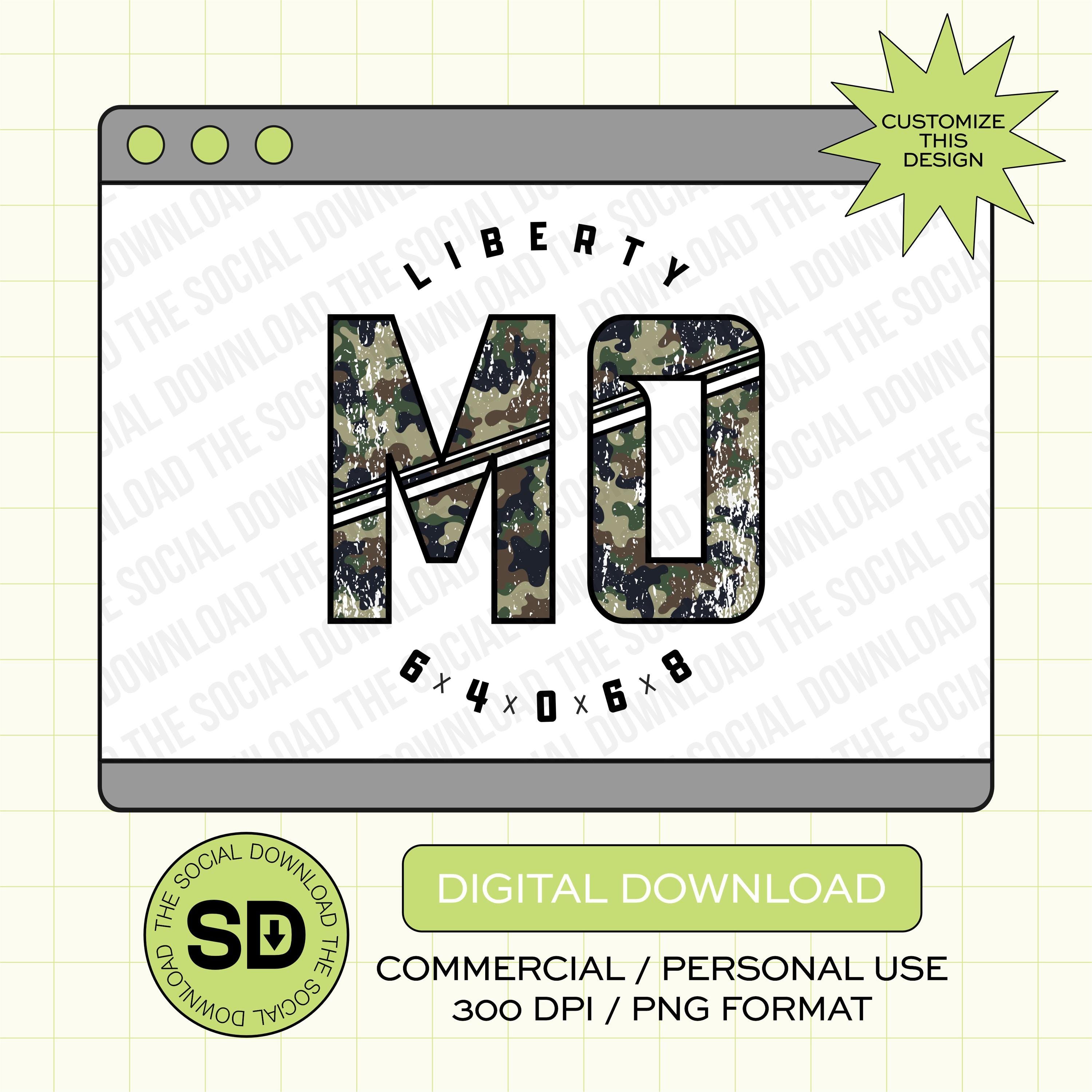 Sporty State Camo Custom City and State PNG File (STATE1007)