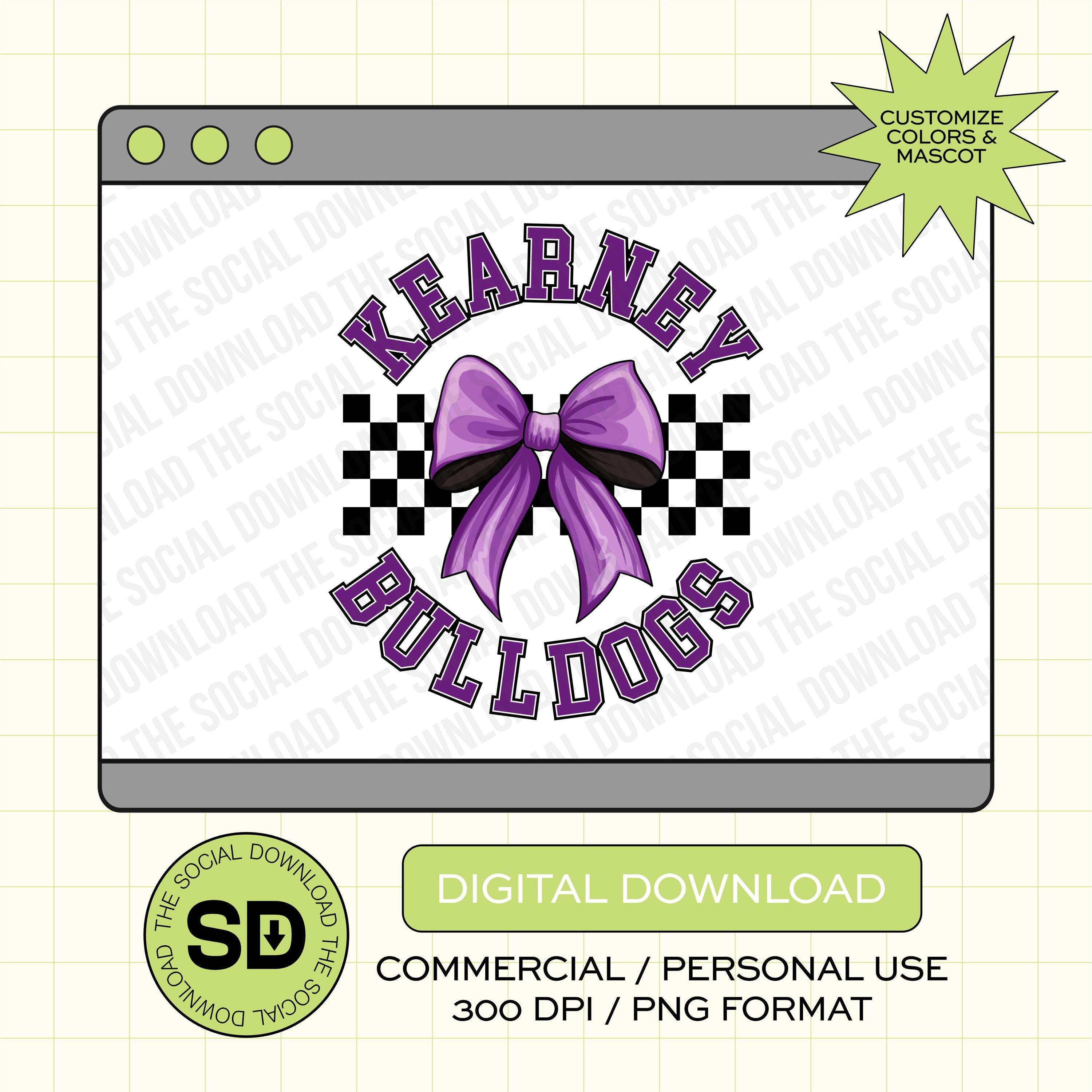 Team Mascot Bow Custom School Spirit PNG File (SW1097)