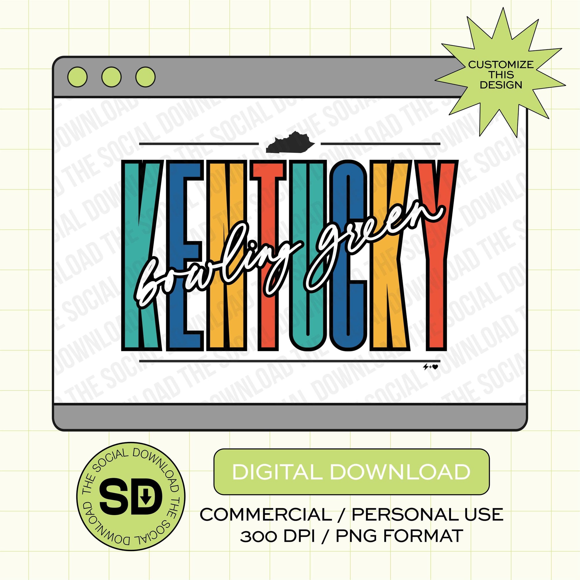 Skinny State Custom City and State PNG File (STATE1013)