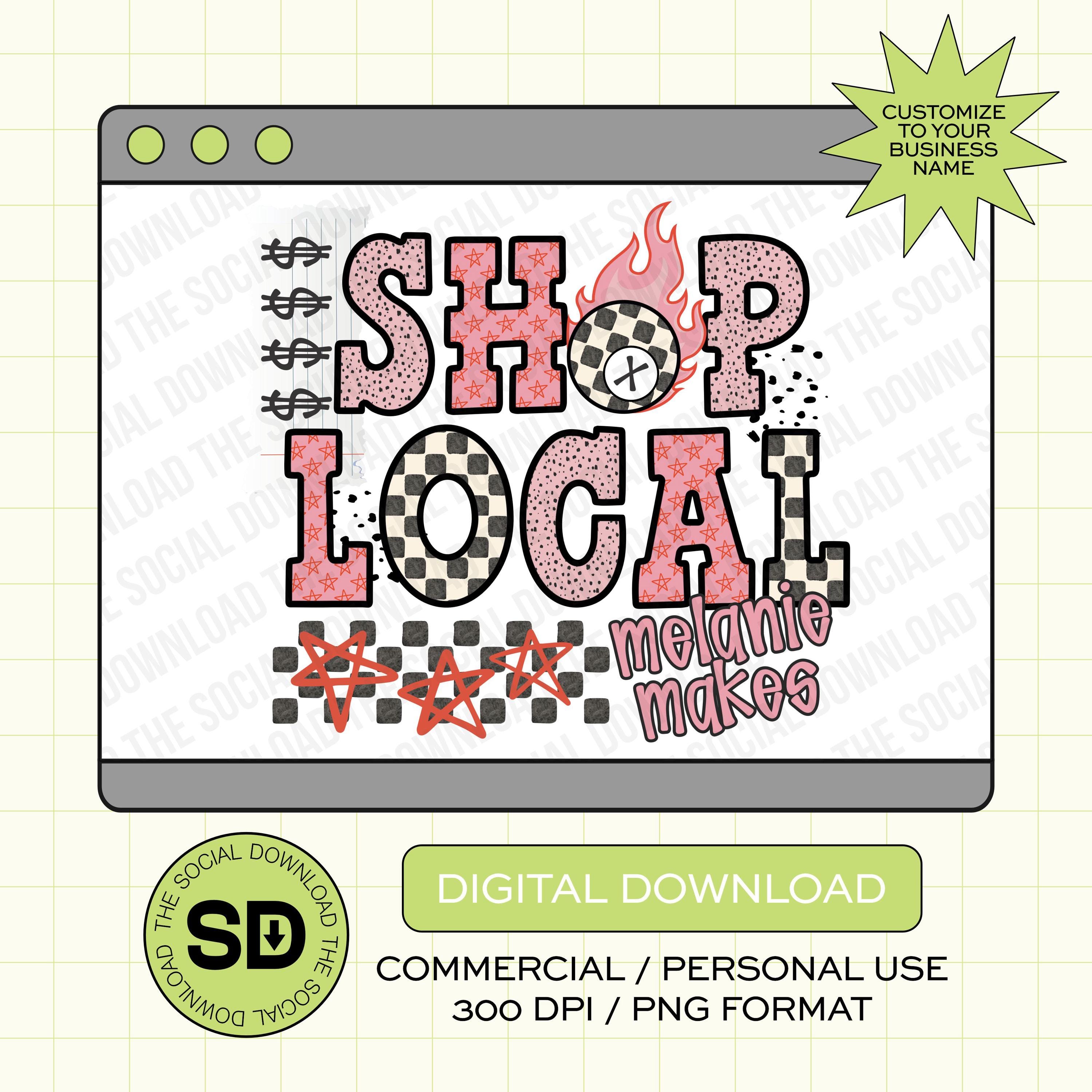 Custom Shop Local Boutique Name Collage PNG File (LOGO1002)