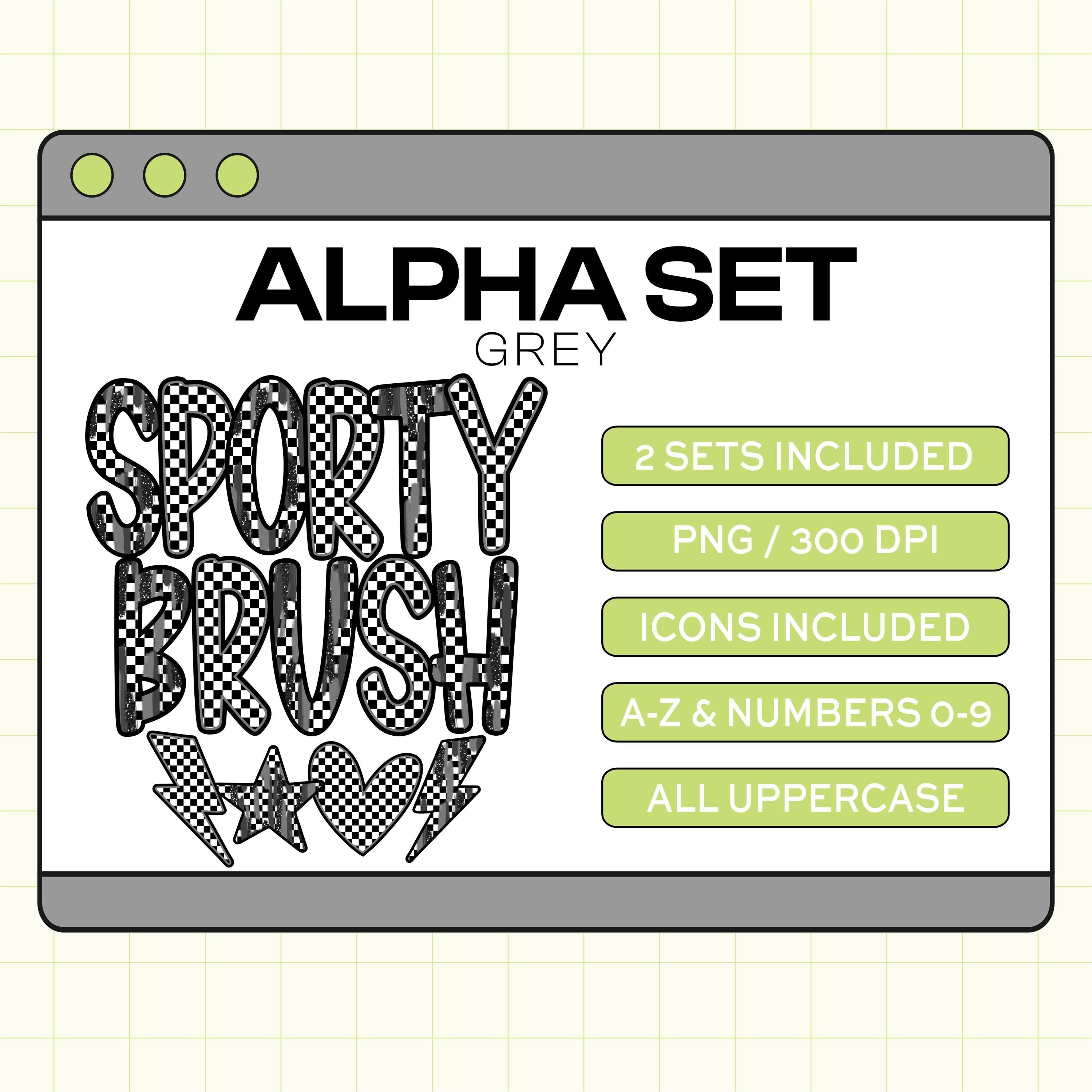 Sporty Brush Alpha Set (SportyBrush-Grey)