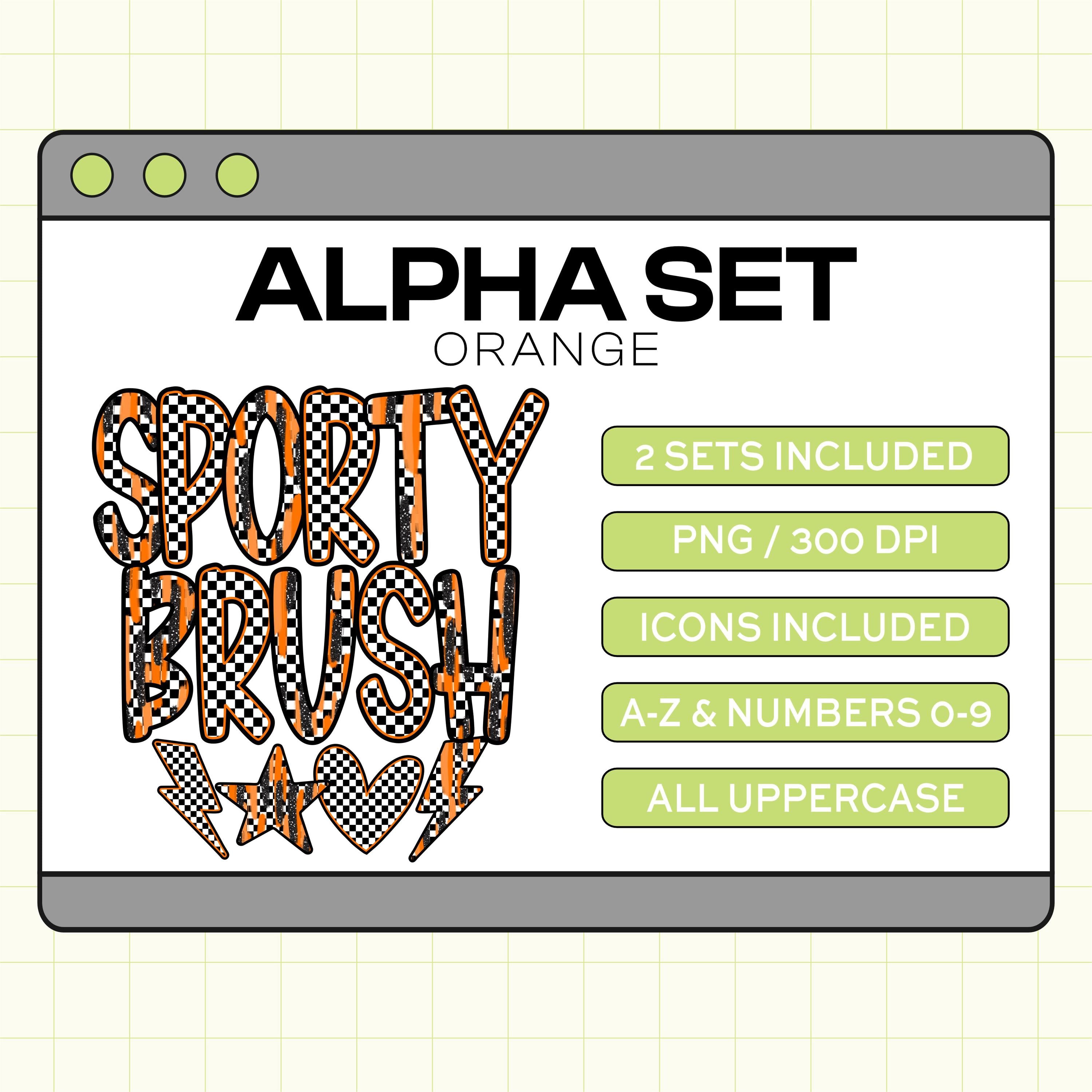 Sporty Brush PNG Alpha Set (SportyBrush-Orange)