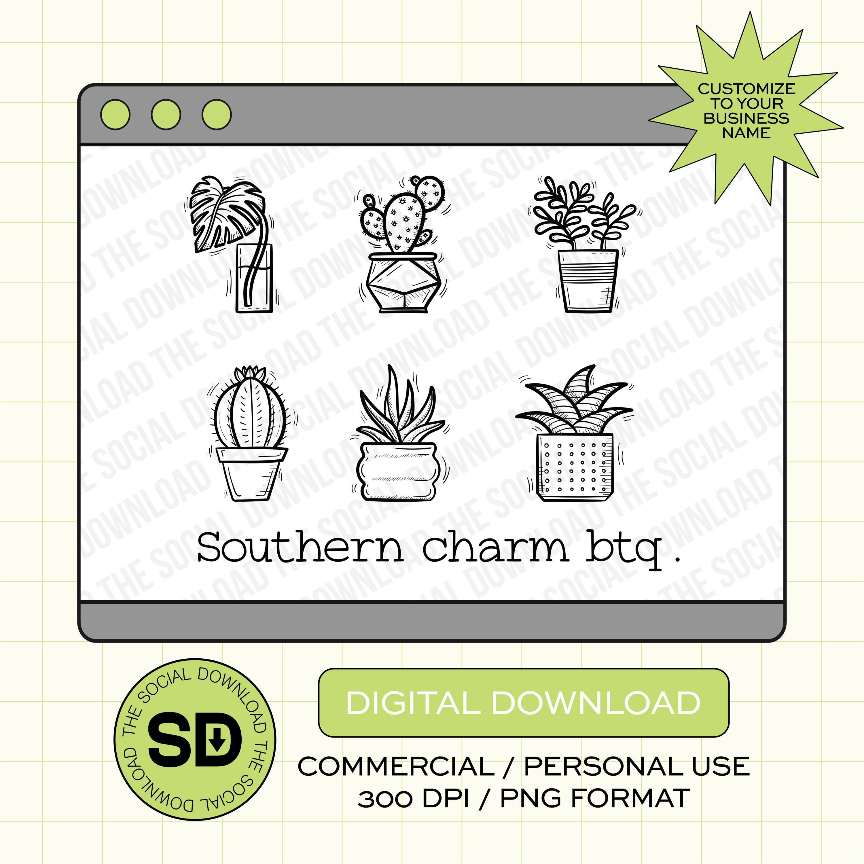 Succulant Logo Custom Shop Local Boutique Name PNG File (LOGO1004)