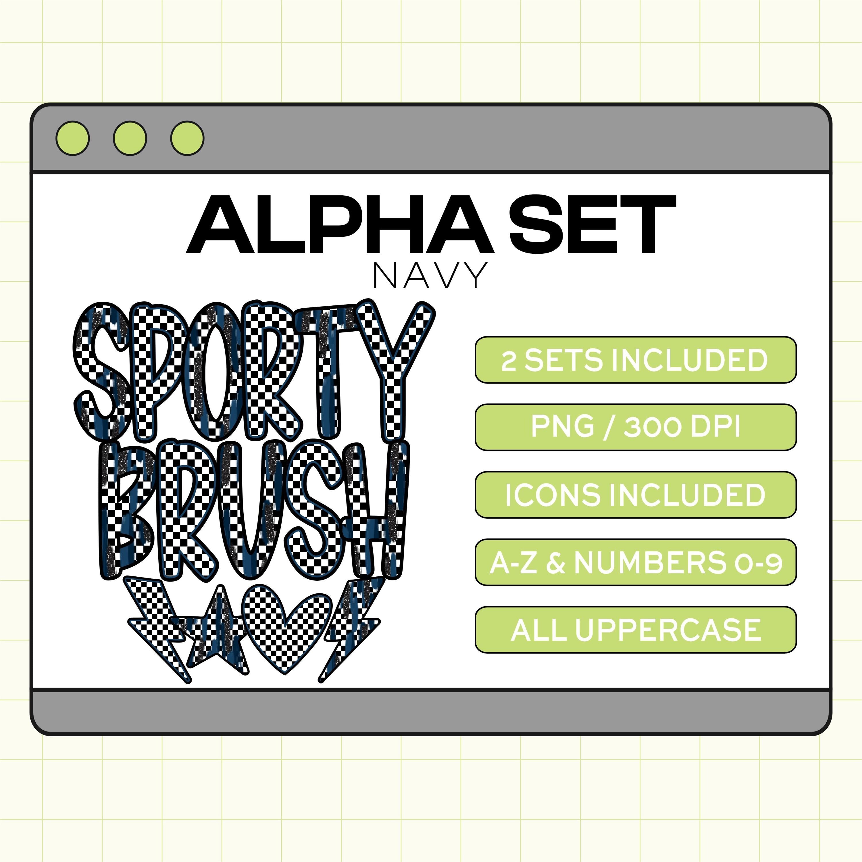 Sporty Brush PNG Alpha Set (SportyBrush-Navy)