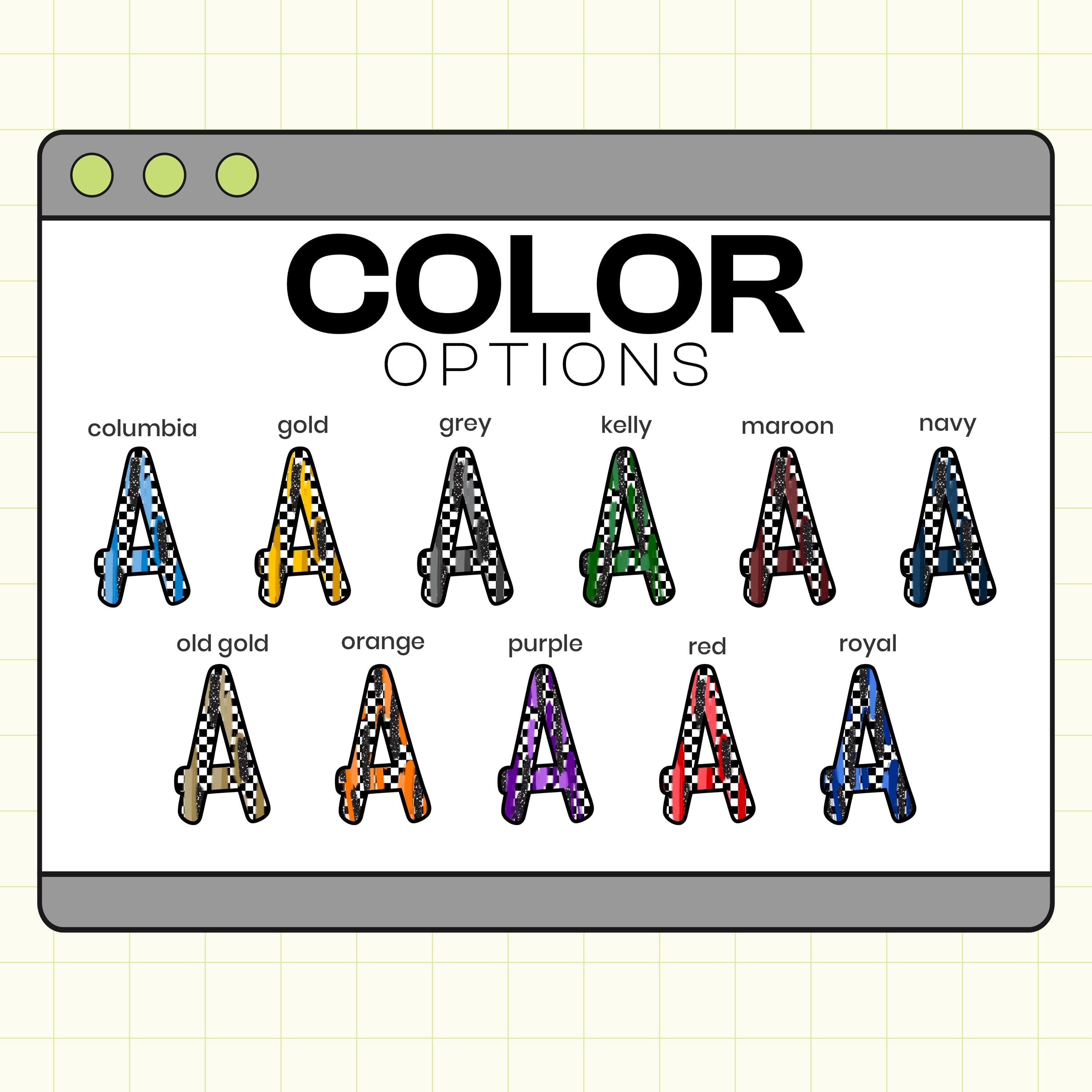 Sporty Brush Alpha Cheer Custom School Spirit PNG  (CHEER1007)