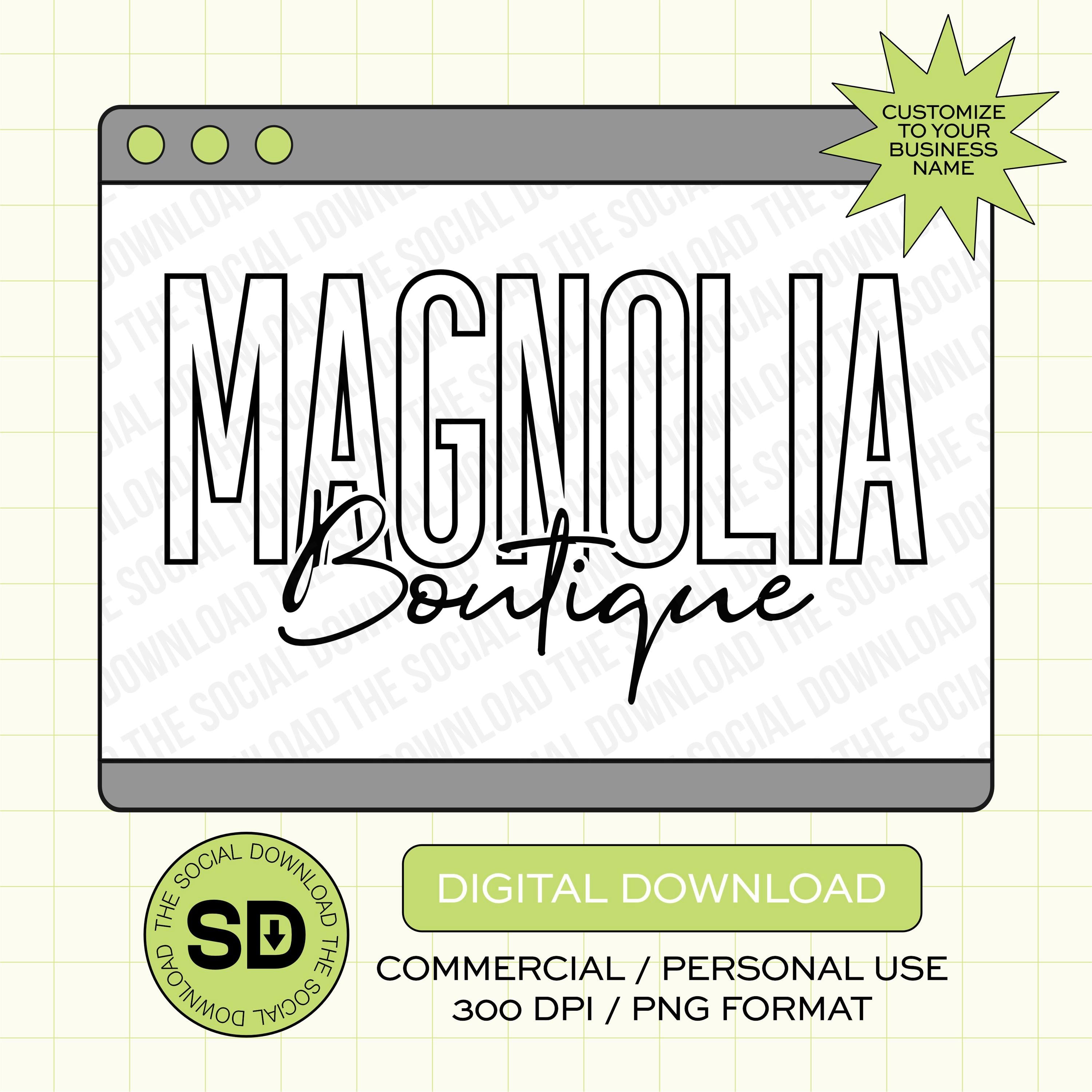 Modern Logo Custom Shop Local Boutique Name PNG File (LOGO1003)